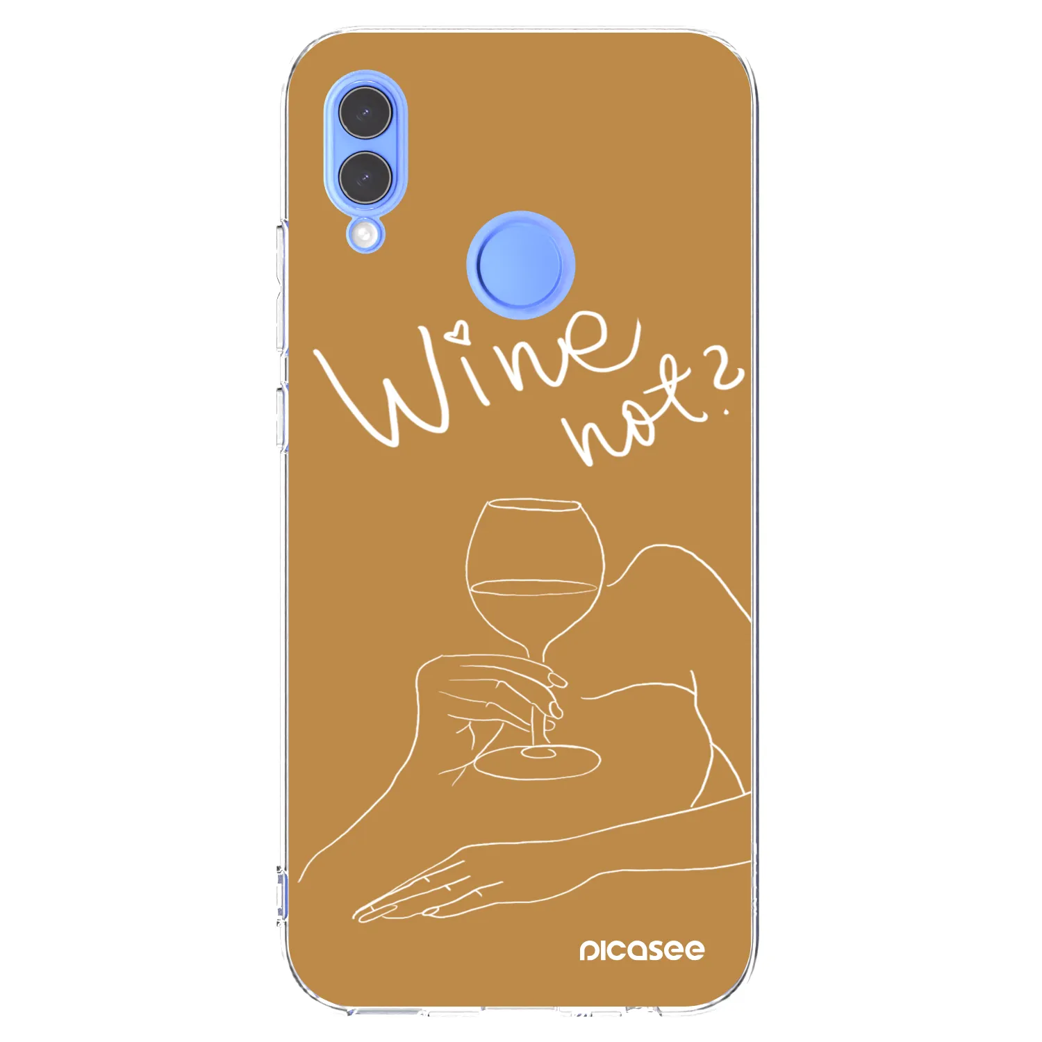 Picasee átlátszó szilikon tok az alábbi mobiltelefonokra Honor 10 Lite - Wine not