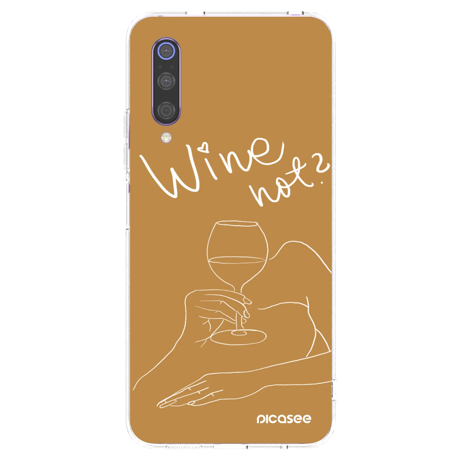 Picasee átlátszó szilikon tok az alábbi mobiltelefonokra Xiaomi Mi 9 - Wine not