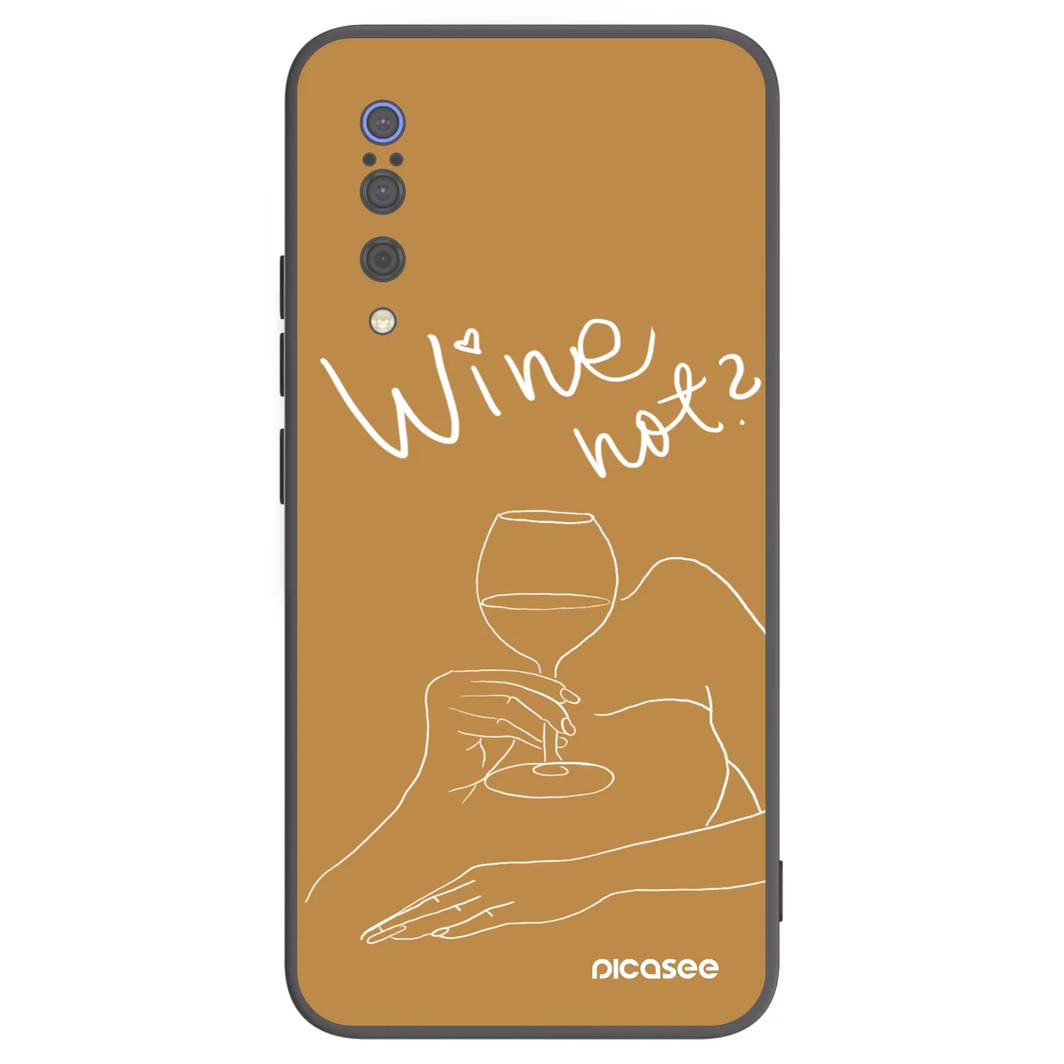 Picasee fekete szilikon tok az alábbi mobiltelefonokra Xiaomi Mi 9 - Wine not