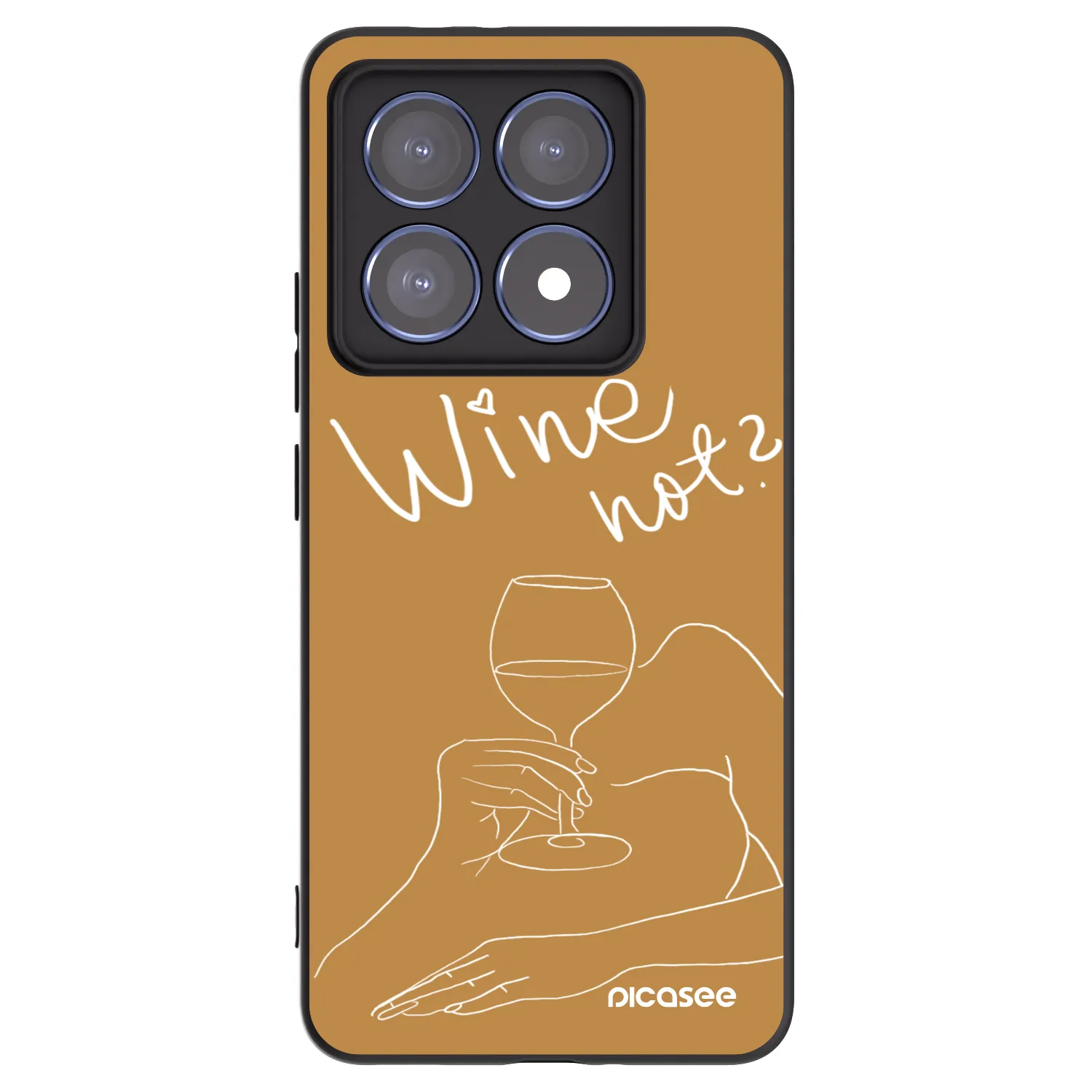 Picasee fekete szilikon tok az alábbi mobiltelefonokra Xiaomi 14T Pro - Wine not
