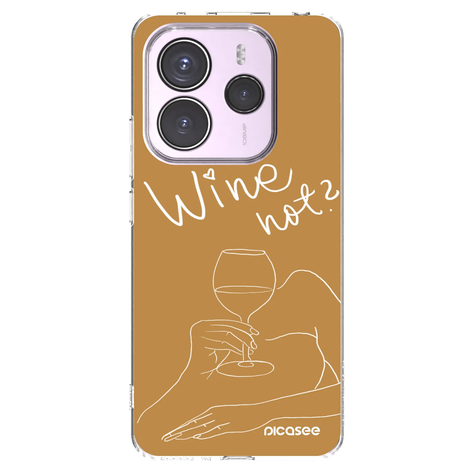 Picasee átlátszó szilikon tok az alábbi mobiltelefonokra Xiaomi Redmi Note 14 5G - Wine not