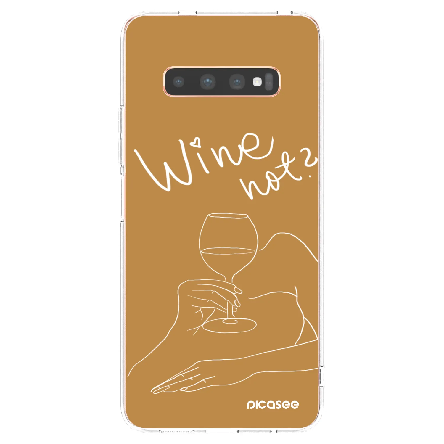 Picasee átlátszó szilikon tok az alábbi mobiltelefonokra Samsung Galaxy S10 Plus G975 - Wine not