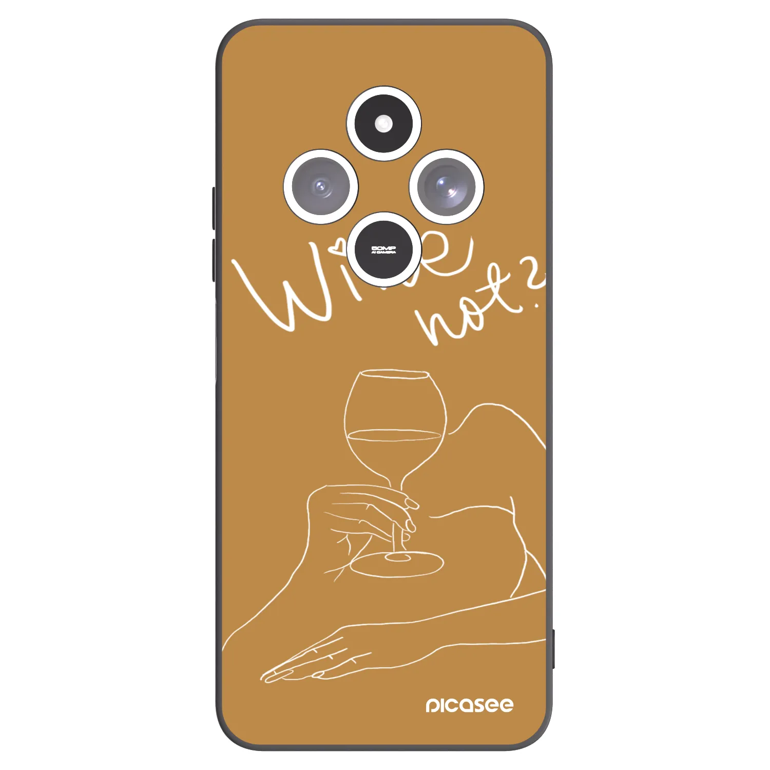 Picasee fekete szilikon tok az alábbi mobiltelefonokra Xiaomi Redmi 14C - Wine not