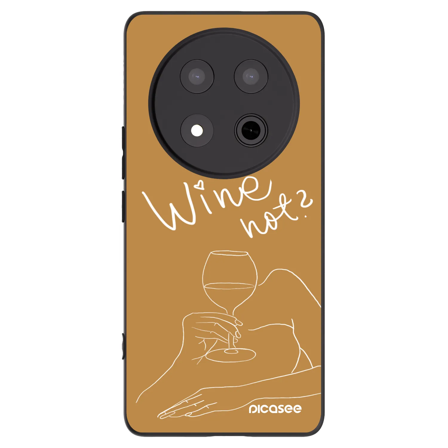 Picasee fekete szilikon tok az alábbi mobiltelefonokra Honor Magic7 Lite 5G - Wine not