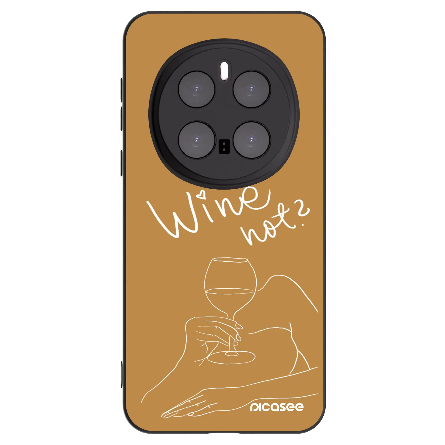 Picasee fekete szilikon tok az alábbi mobiltelefonokra Honor Magic7 Pro 5G - Wine not