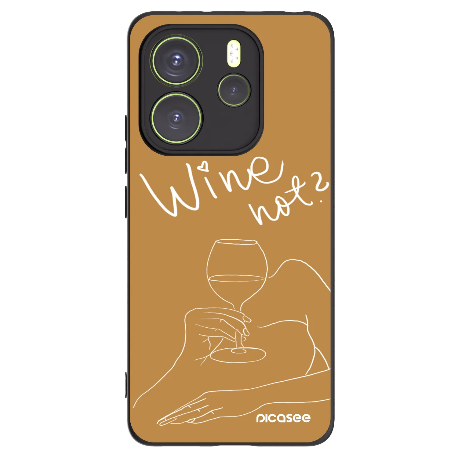 Picasee fekete szilikon tok az alábbi mobiltelefonokra Xiaomi Redmi Note 14 4G - Wine not