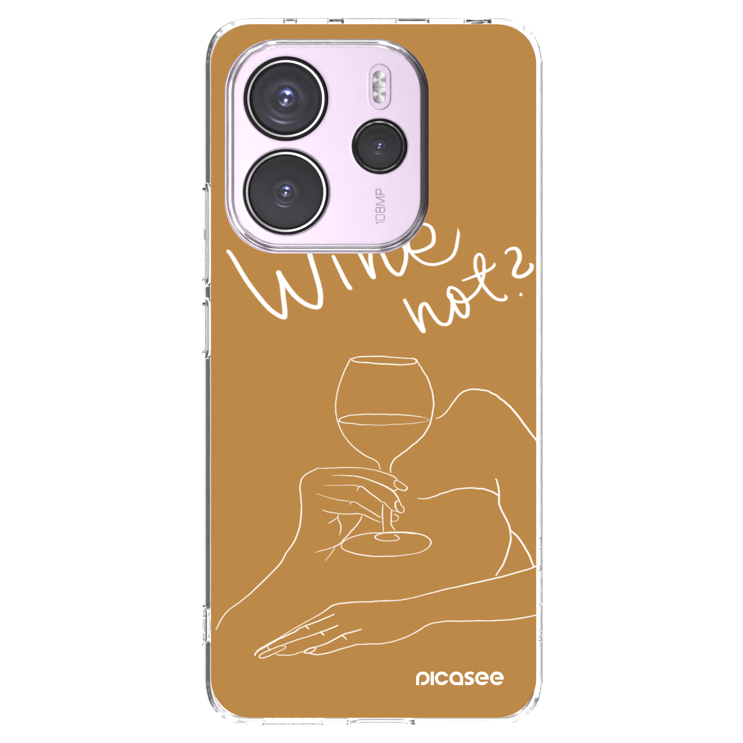 Picasee átlátszó szilikon tok az alábbi mobiltelefonokra Xiaomi Redmi Note 14 4G - Wine not