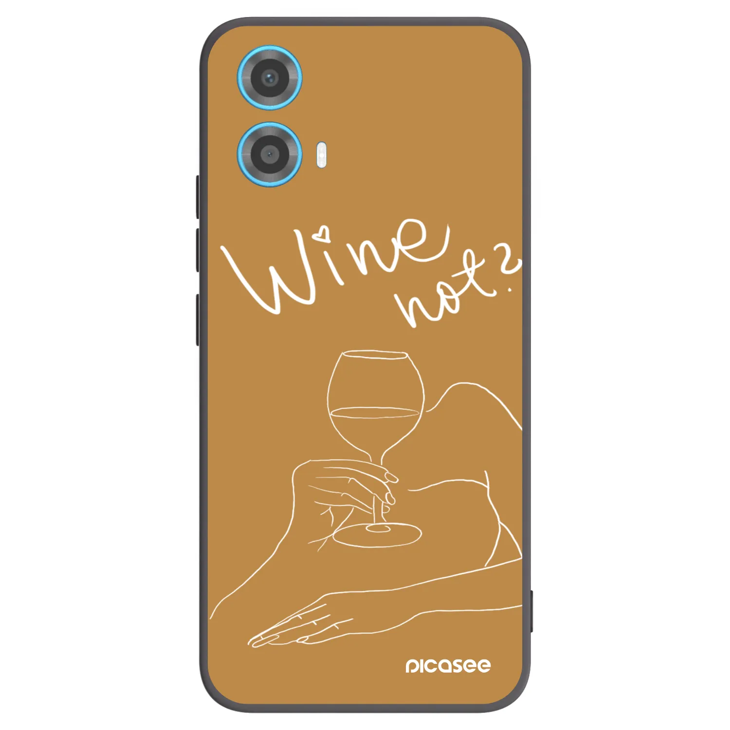 Picasee fekete szilikon tok az alábbi mobiltelefonokra Motorola Moto G34 5G - Wine not