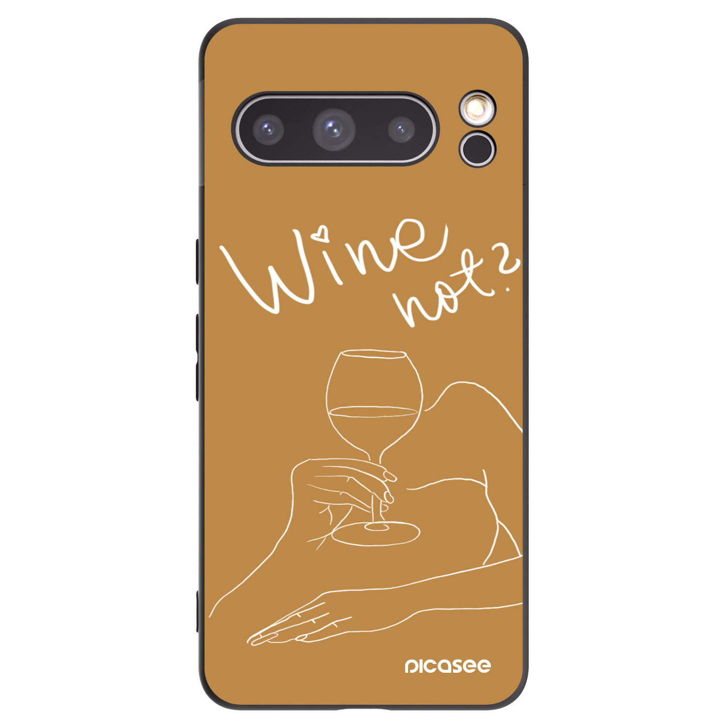 Picasee fekete szilikon tok az alábbi mobiltelefonokra Google Pixel 8 Pro - Wine not