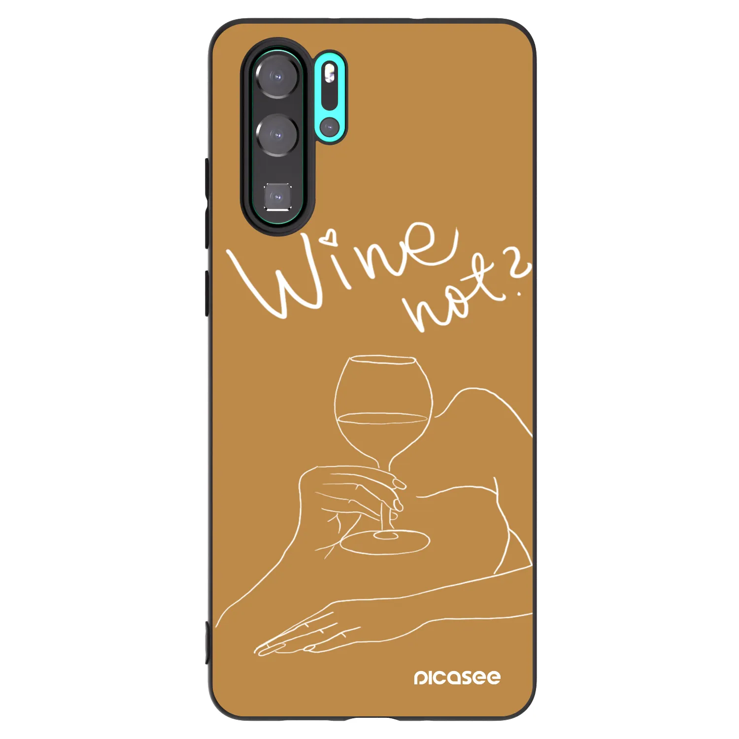 Picasee fekete szilikon tok az alábbi mobiltelefonokra Huawei P30 Pro - Wine not