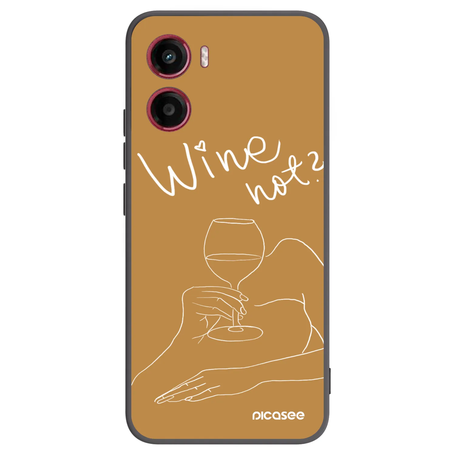 Picasee fekete szilikon tok az alábbi mobiltelefonokra Motorola Moto G05 - Wine not