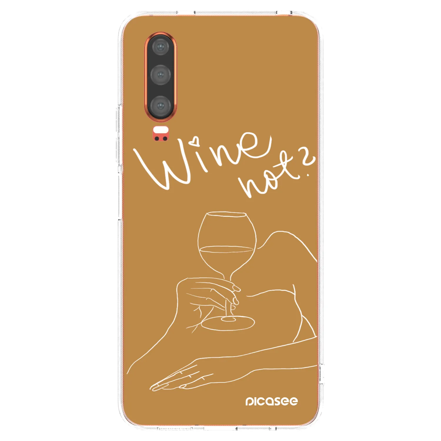 Picasee átlátszó szilikon tok az alábbi mobiltelefonokra Huawei P30 - Wine not