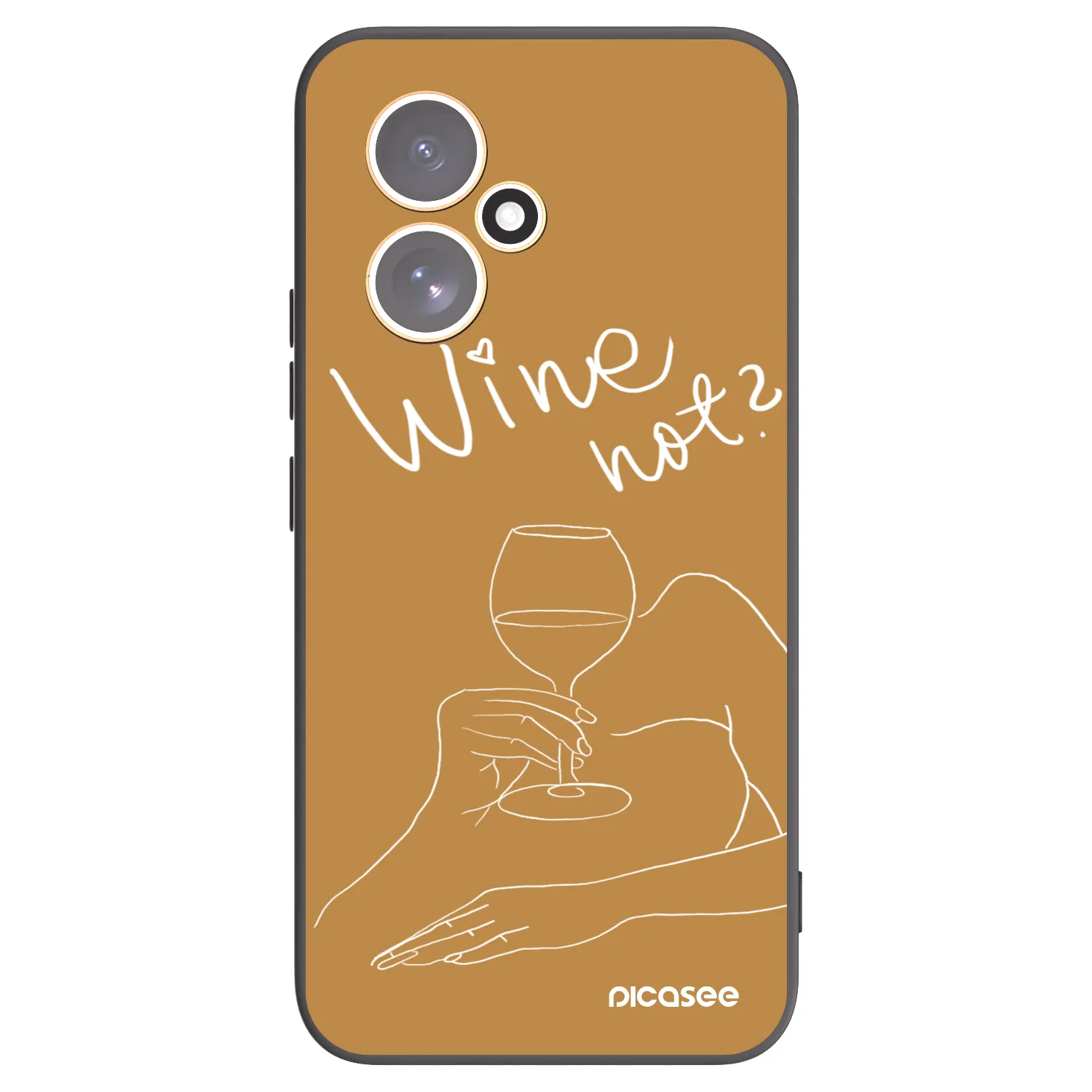 Picasee fekete szilikon tok az alábbi mobiltelefonokra Honor 400 5G - Wine not