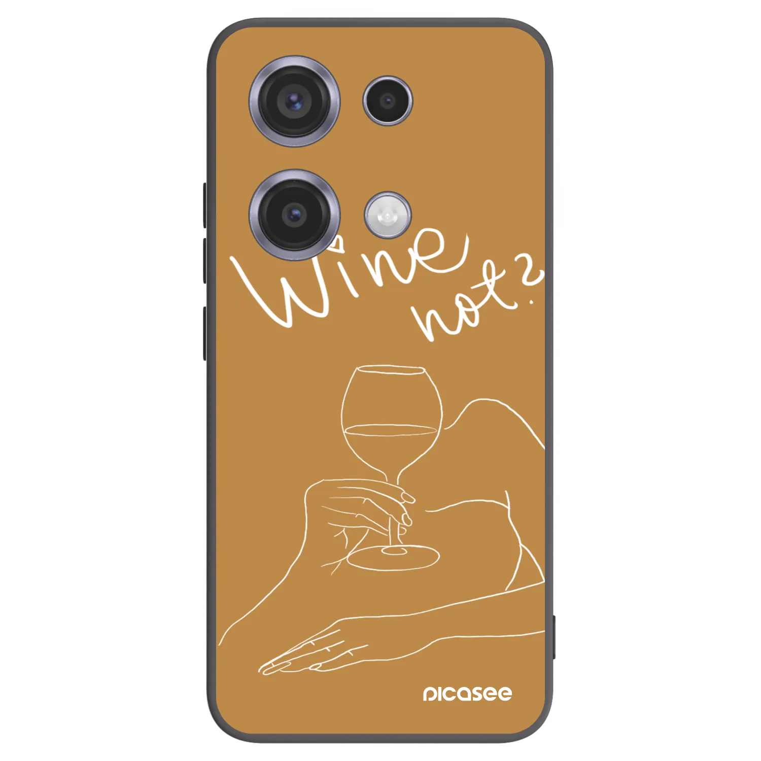 Picasee fekete szilikon tok az alábbi mobiltelefonokra Xiaomi Redmi Note 14S - Wine not