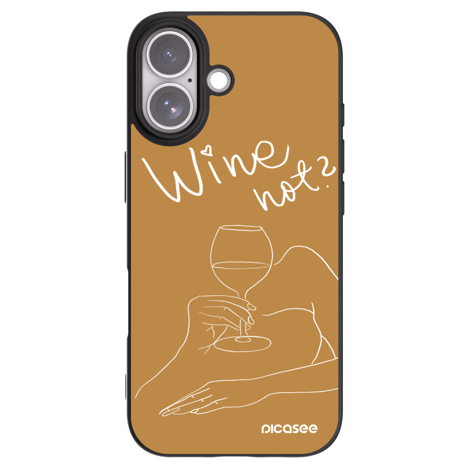 Picasee fekete szilikon tok az alábbi mobiltelefonokra Apple iPhone 17 - Wine not