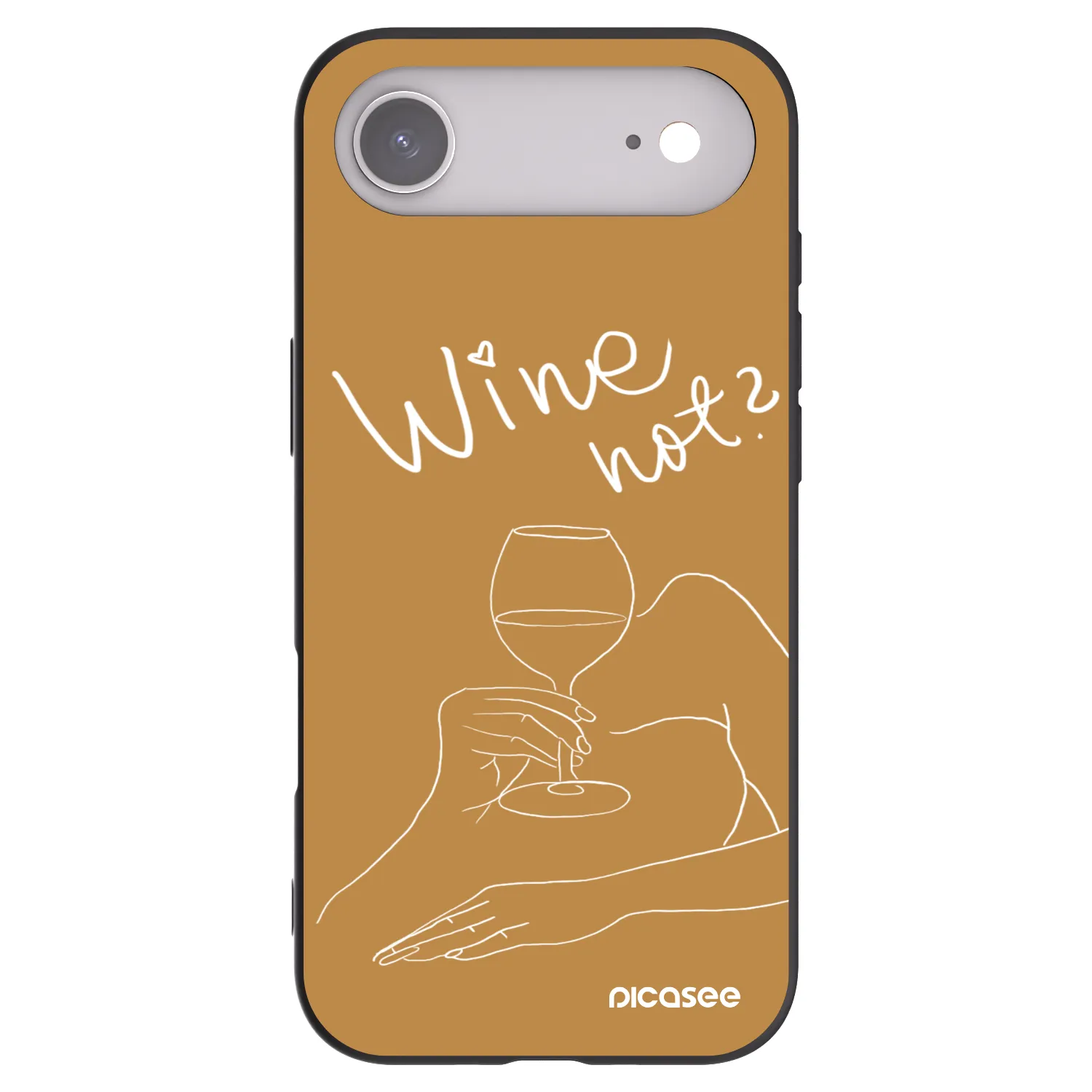 Picasee fekete szilikon tok az alábbi mobiltelefonokra Apple iPhone Air - Wine not