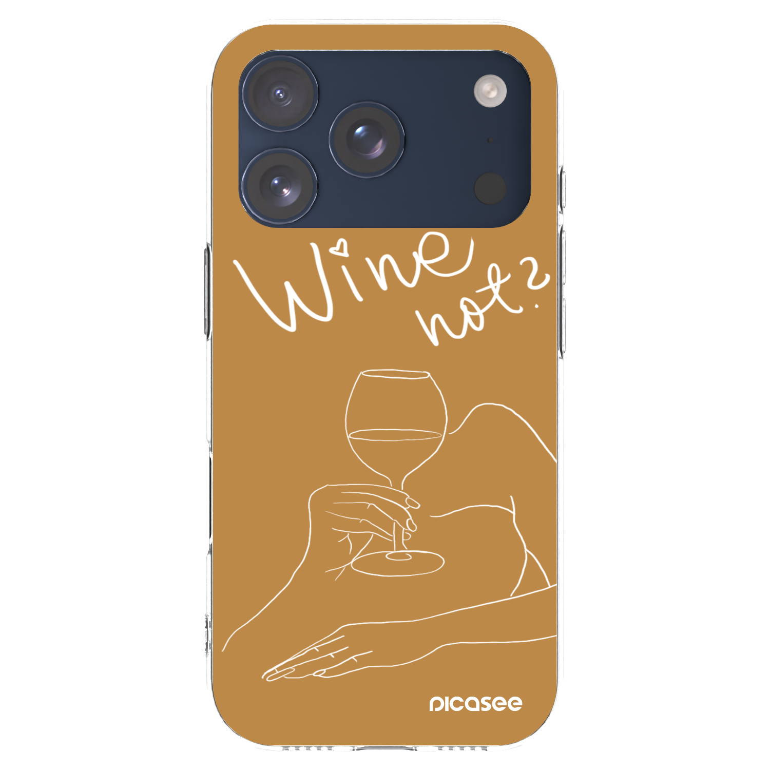 Picasee átlátszó szilikon tok az alábbi mobiltelefonokra Apple iPhone 17 Pro - Wine not