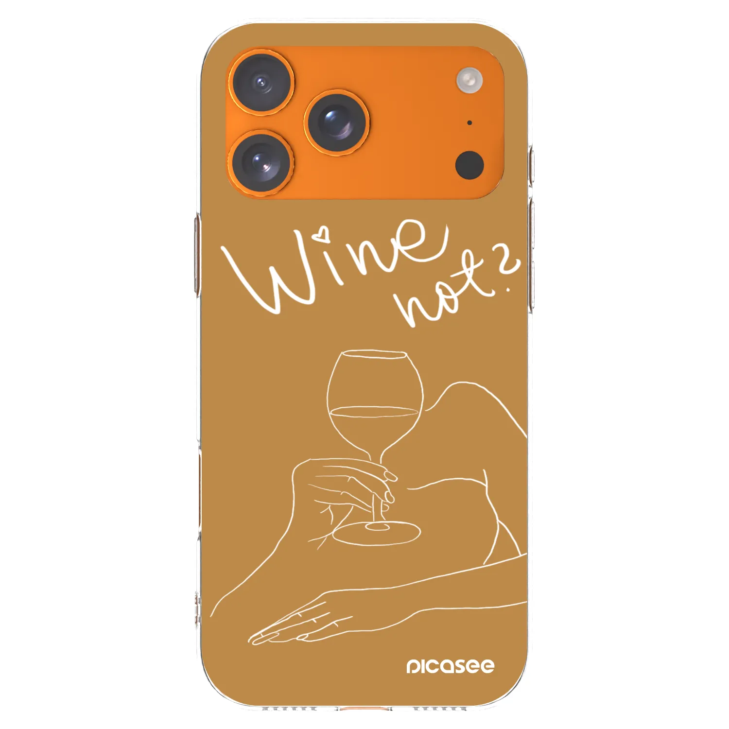 Picasee átlátszó szilikon tok az alábbi mobiltelefonokra Apple iPhone 17 Pro Max - Wine not