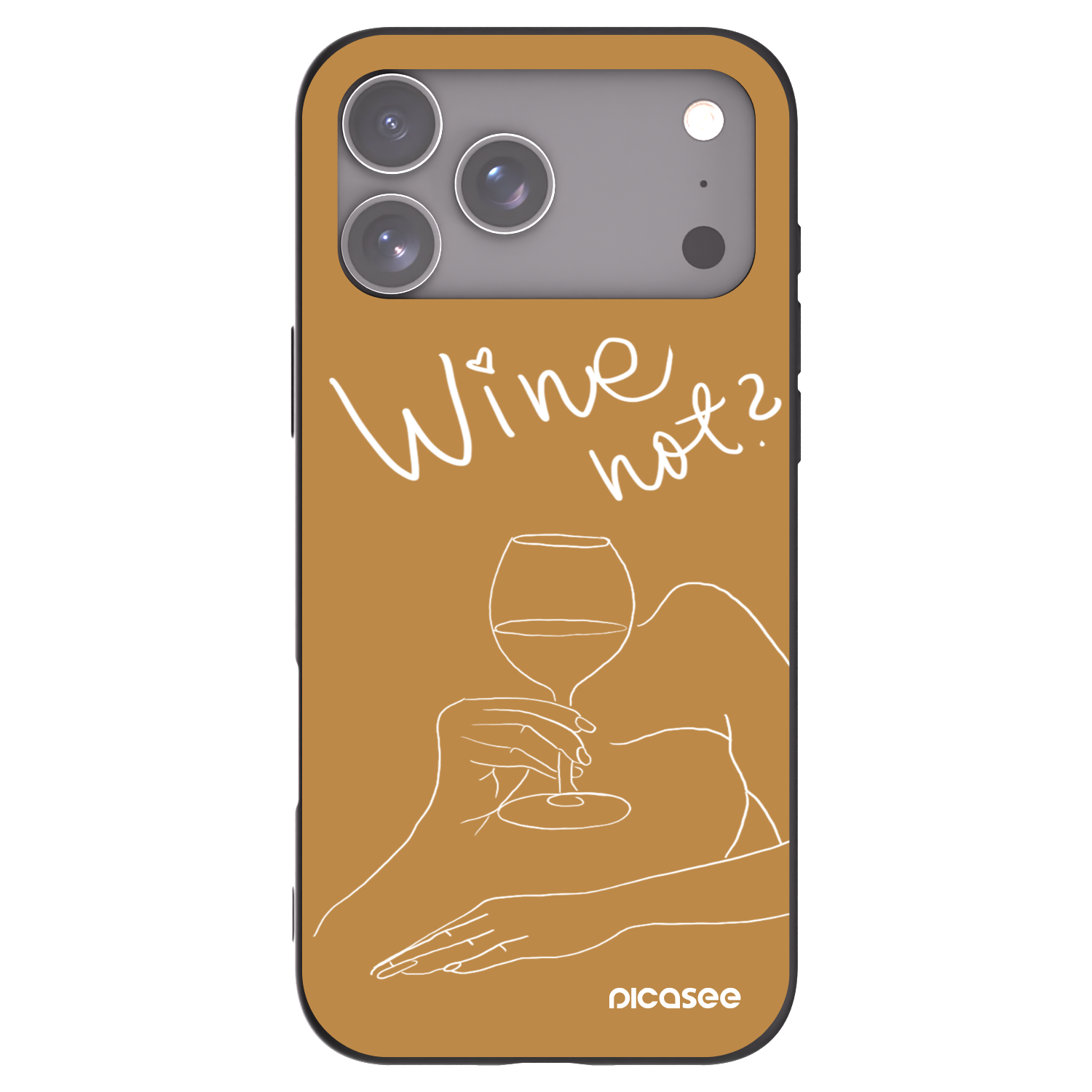 Picasee fekete szilikon tok az alábbi mobiltelefonokra Apple iPhone 17 Pro Max - Wine not