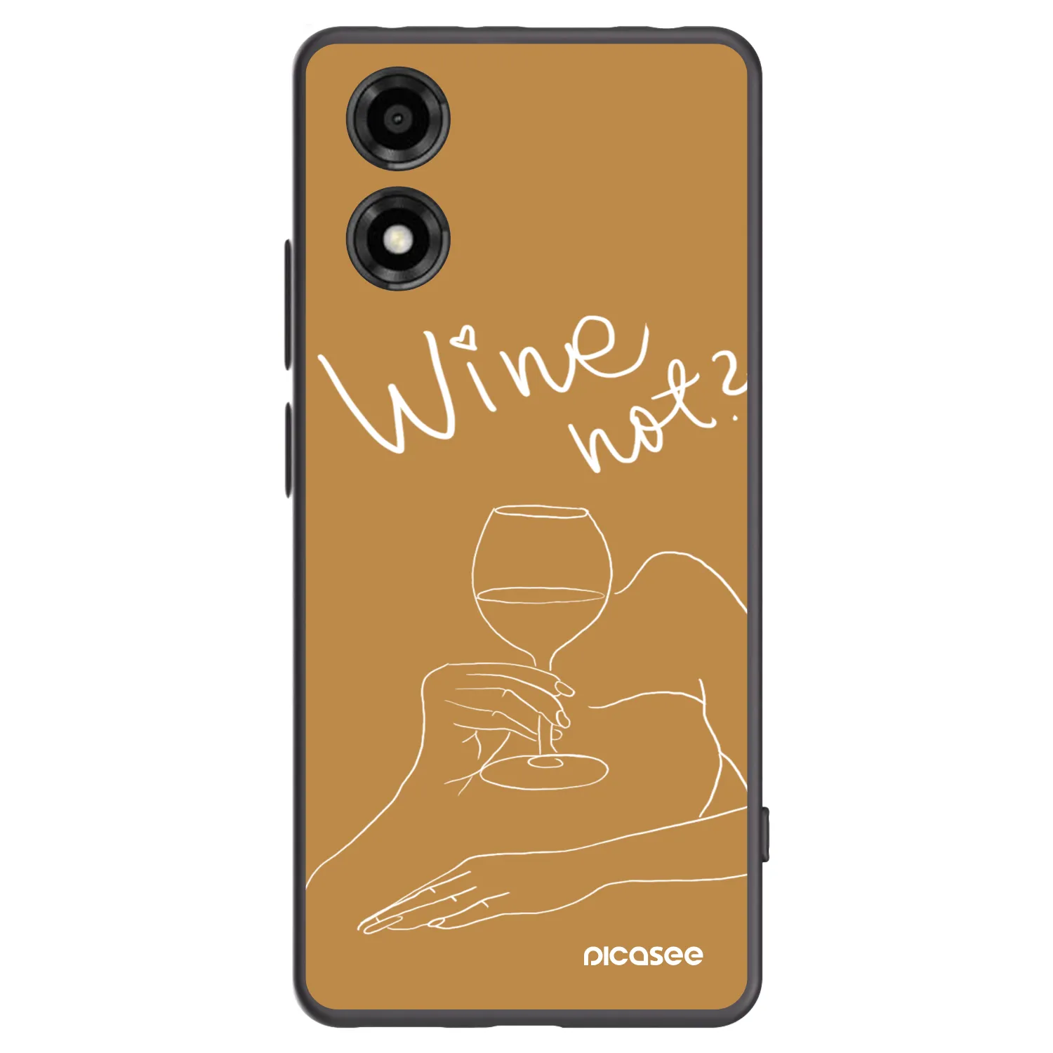 Picasee fekete szilikon tok az alábbi mobiltelefonokra Motorola Moto E14 - Wine not
