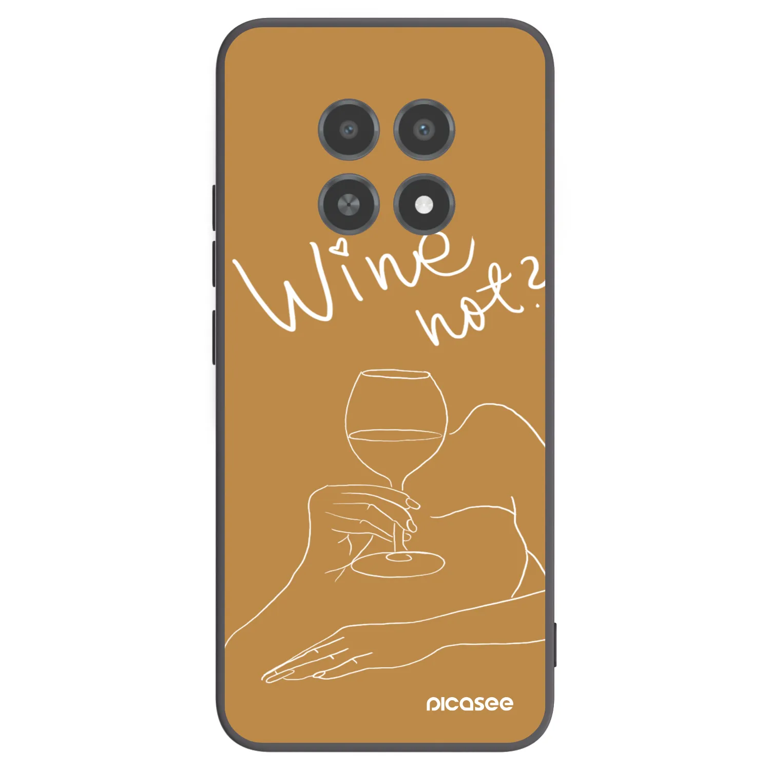 Picasee fekete szilikon tok az alábbi mobiltelefonokra Realme 12X - Wine not