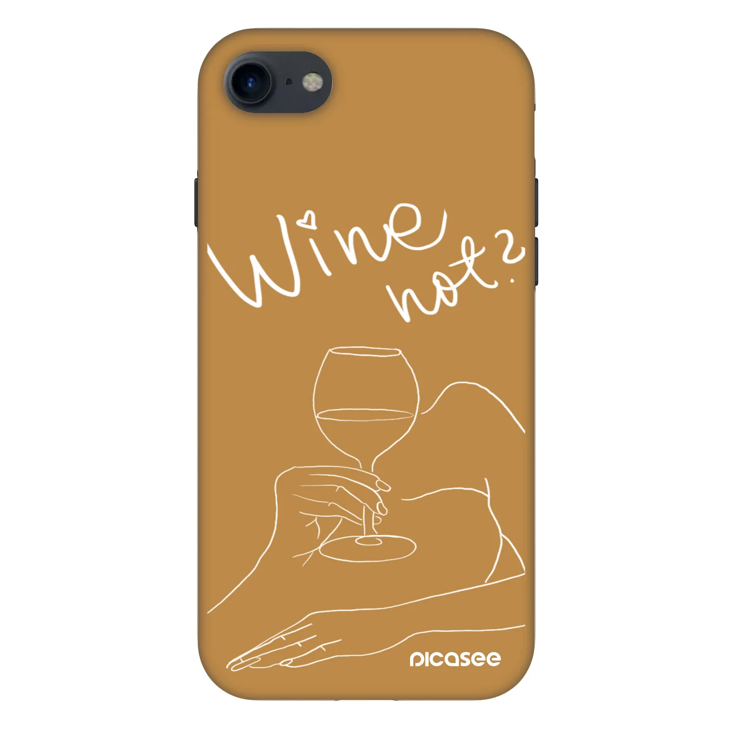 Picasee Fashion Case Apple iPhone SE 2020 - Wine not