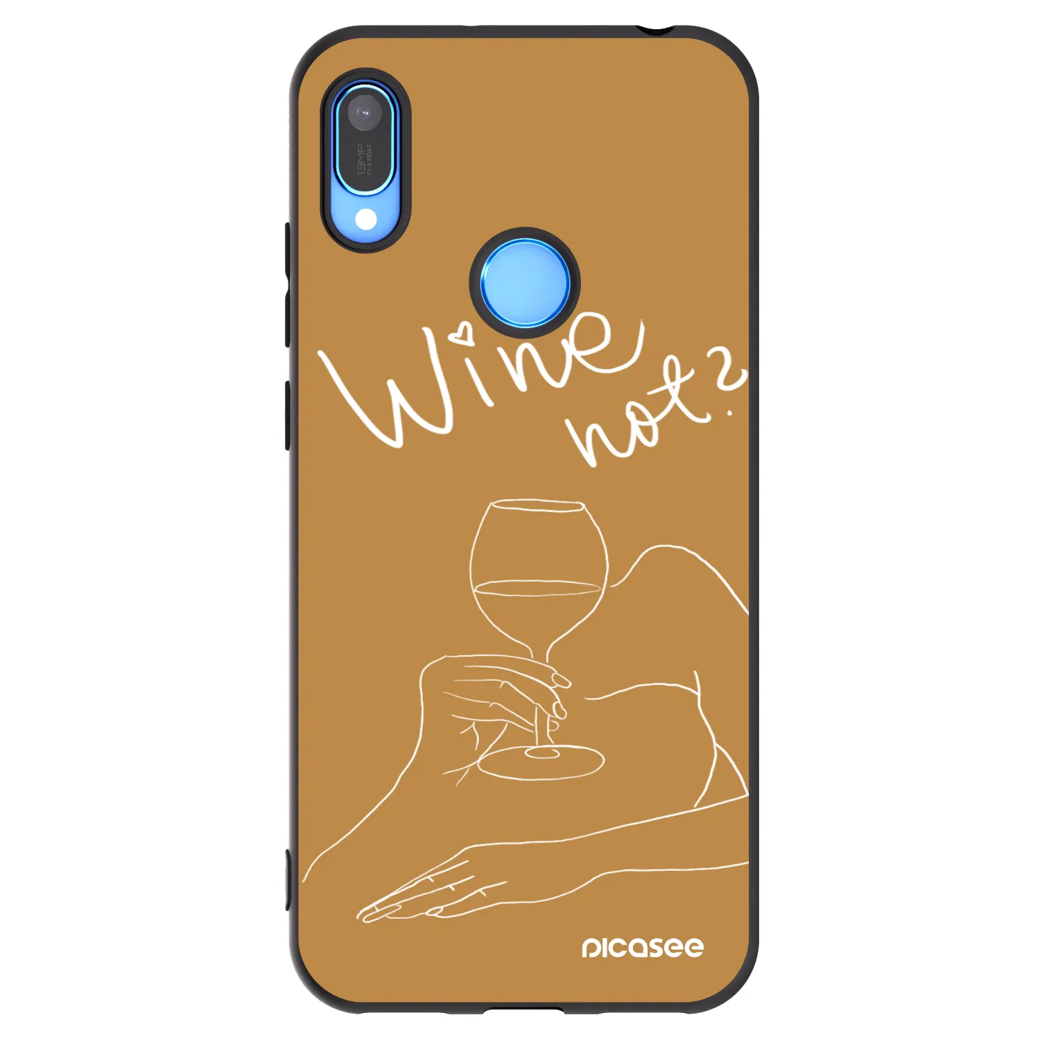 Picasee fekete szilikon tok az alábbi mobiltelefonokra Huawei Y6 2019 - Wine not