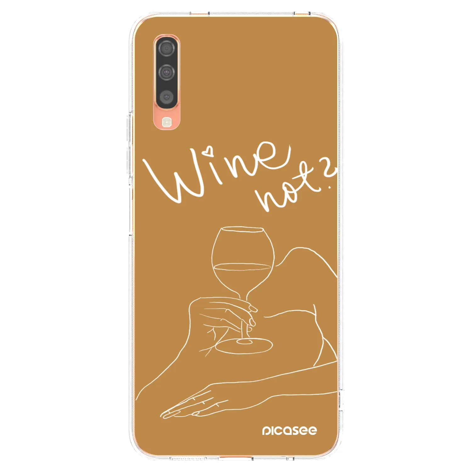 Picasee átlátszó szilikon tok az alábbi mobiltelefonokra Samsung Galaxy A70 A705F - Wine not