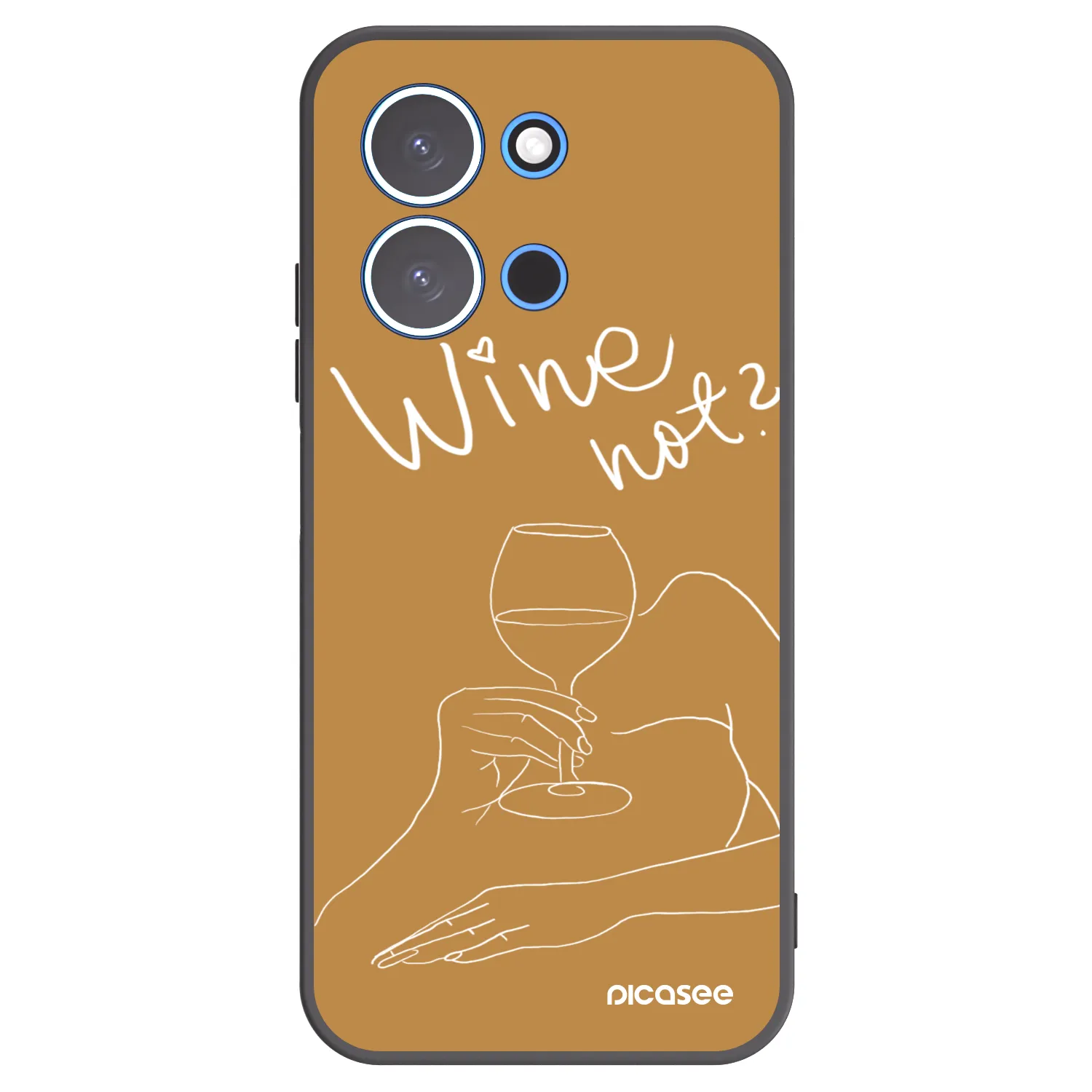 Picasee fekete szilikon tok az alábbi mobiltelefonokra Xiaomi Redmi 15C 4G - Wine not