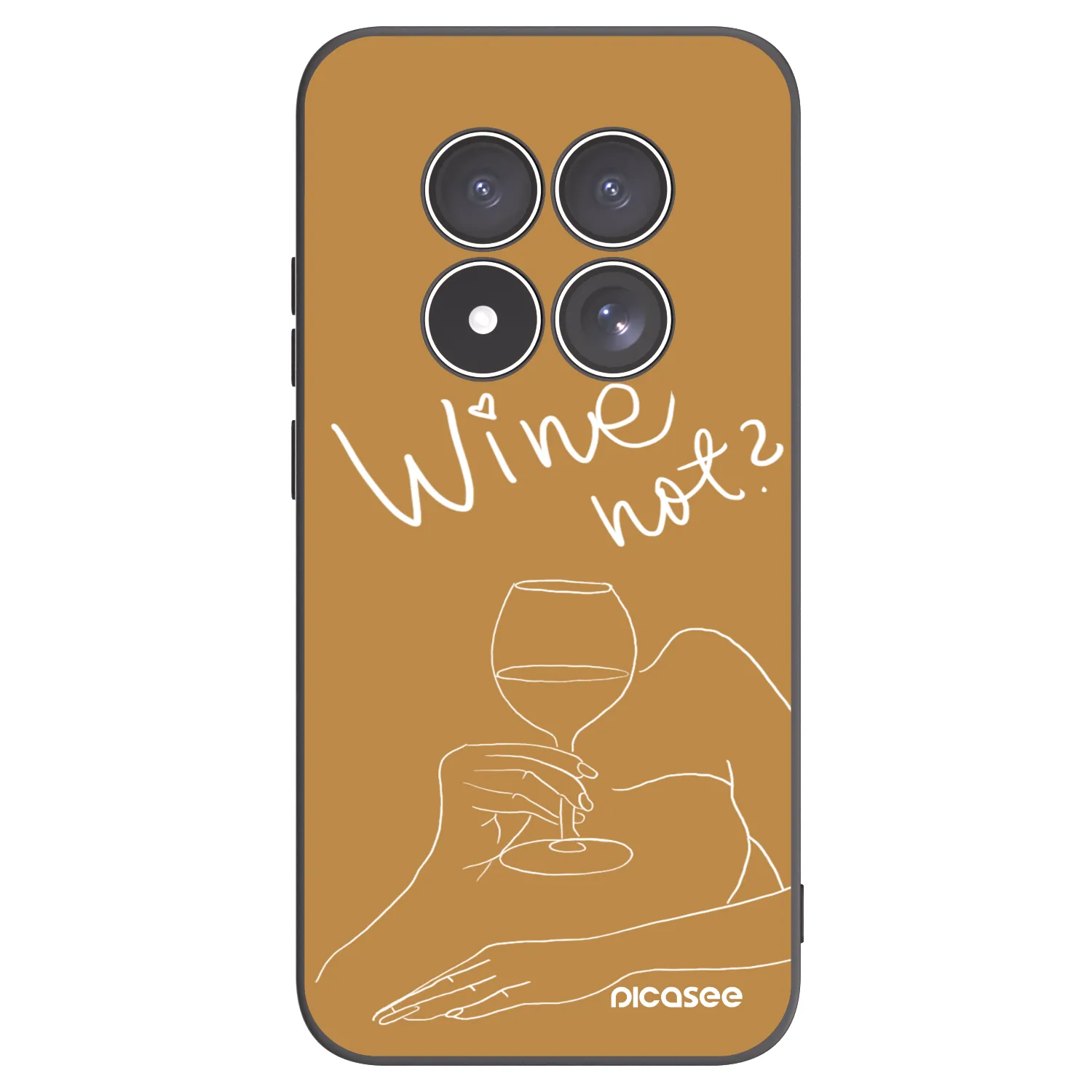 Picasee fekete szilikon tok az alábbi mobiltelefonokra Xiaomi Redmi Note 15 Pro 4G - Wine not