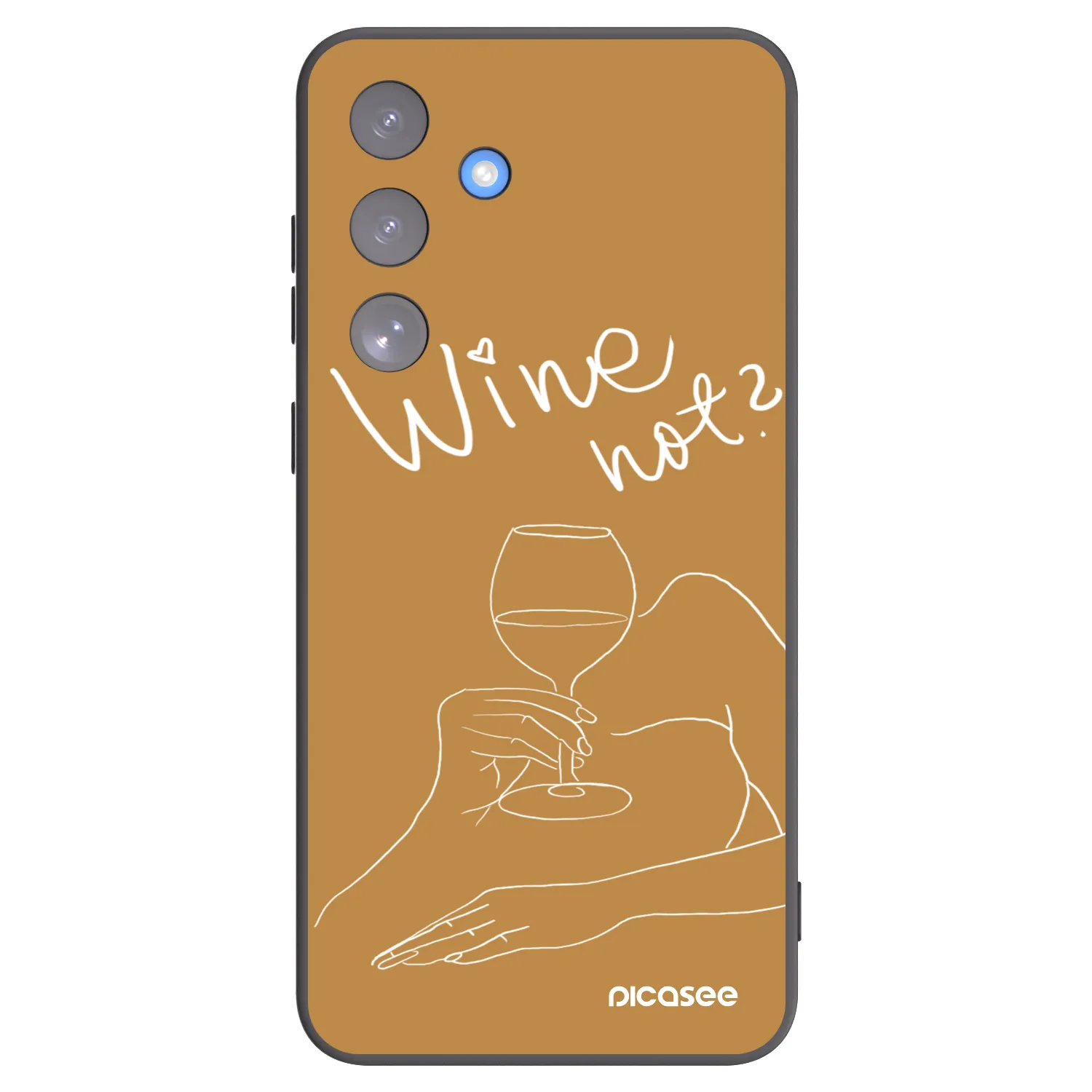 Picasee fekete szilikon tok az alábbi mobiltelefonokra Samsung Galaxy S25 FE 5G - Wine not