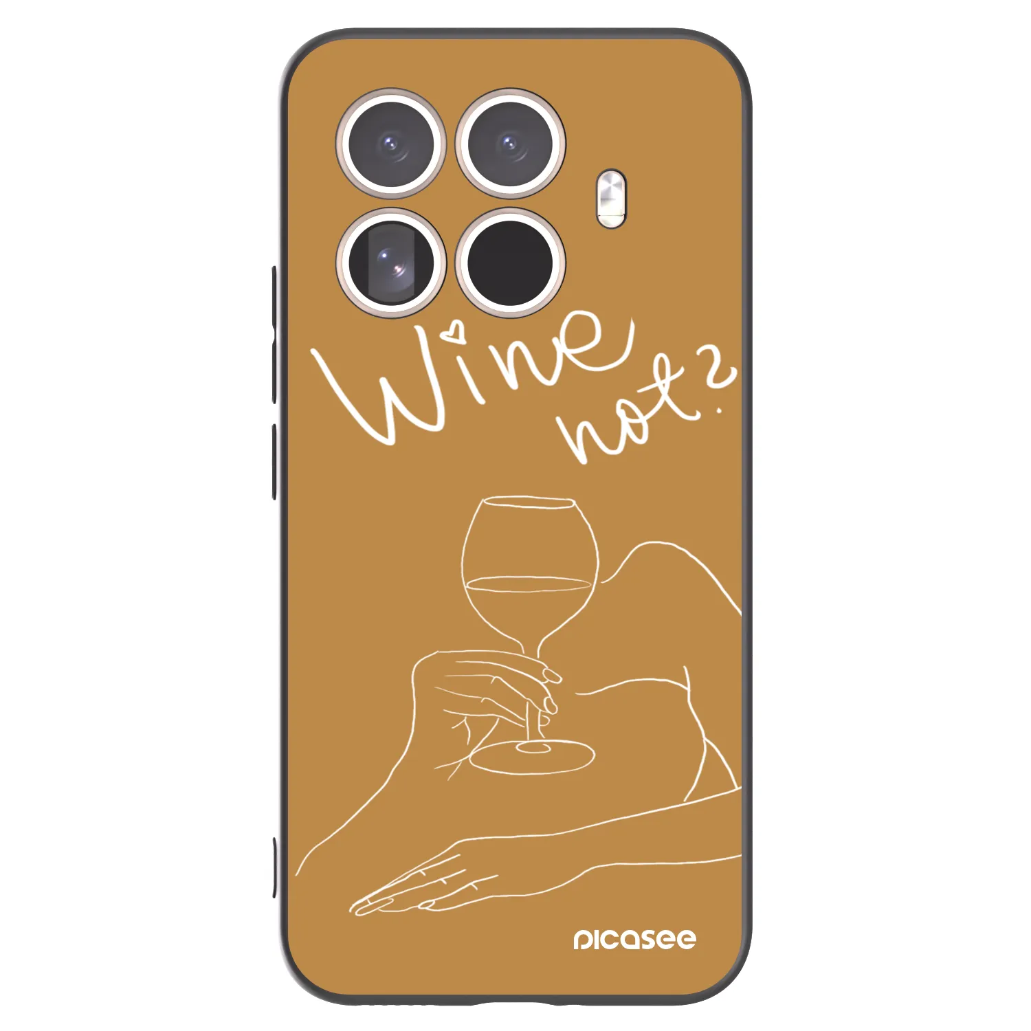 Picasee fekete szilikon tok az alábbi mobiltelefonokra Xiaomi 15T Pro - Wine not