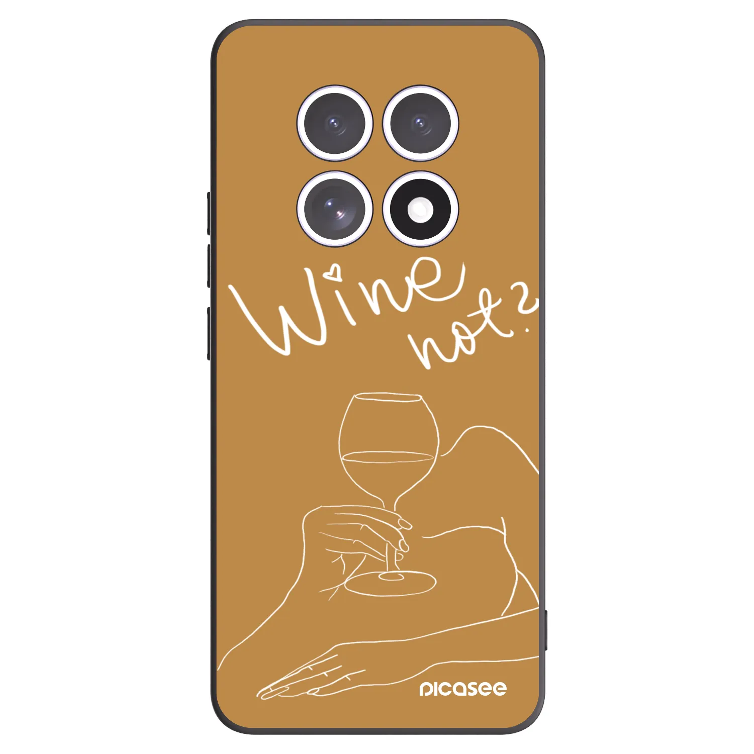 Picasee fekete szilikon tok az alábbi mobiltelefonokra Xiaomi Redmi Note 15 - Wine not