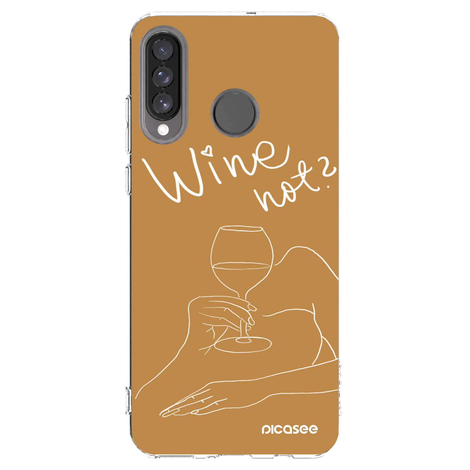 Picasee átlátszó szilikon tok az alábbi mobiltelefonokra Huawei P30 Lite - Wine not