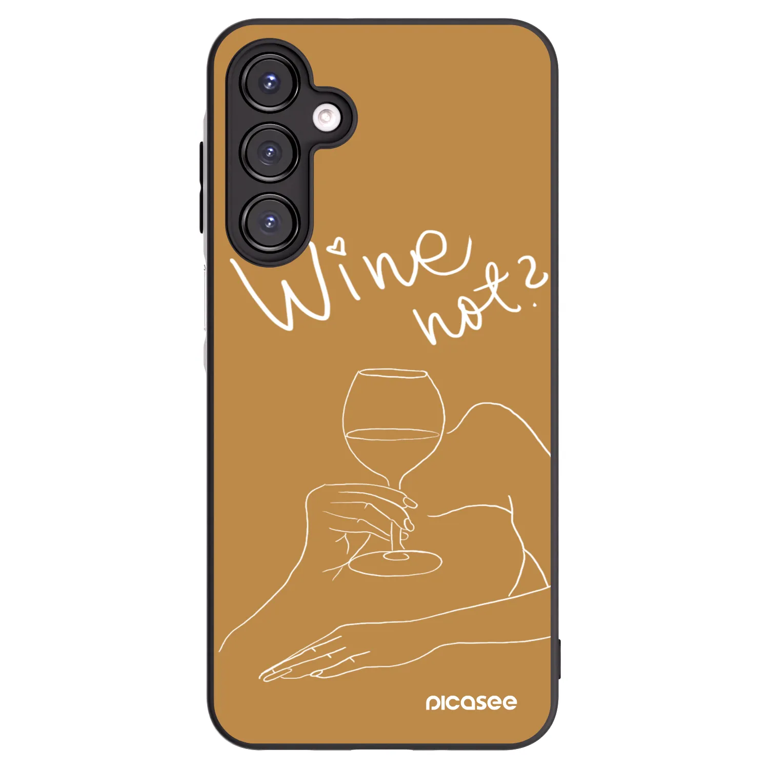 Picasee fekete szilikon tok az alábbi mobiltelefonokra Samsung Galaxy A16 4G - Wine not