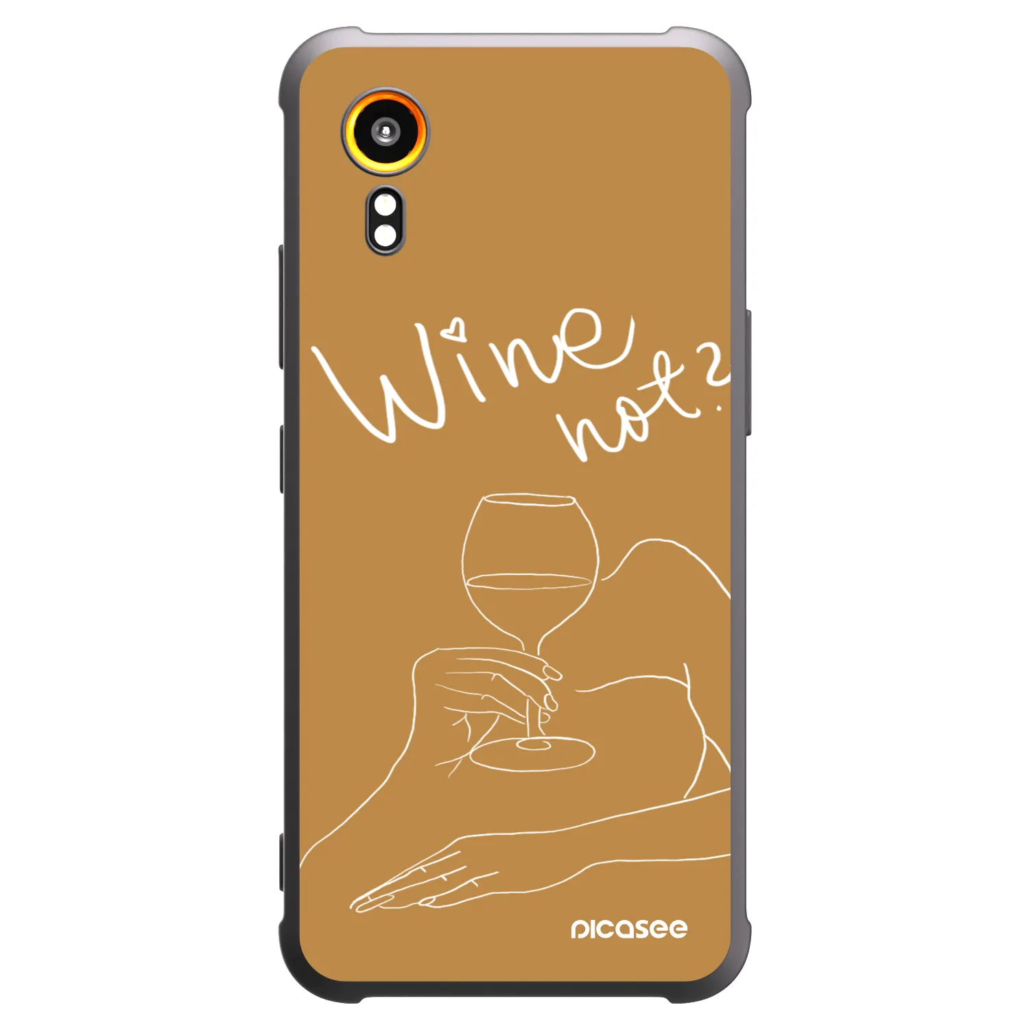 Picasee fekete szilikon tok az alábbi mobiltelefonokra Samsung Galaxy Xcover 7 - Wine not
