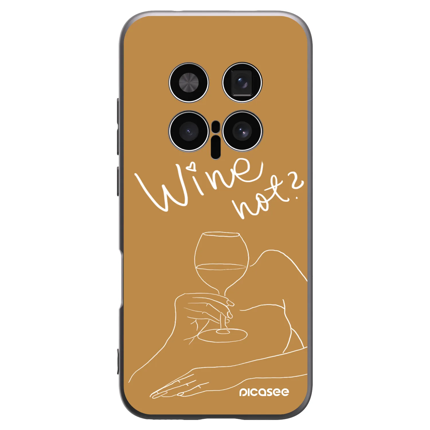 Picasee fekete szilikon tok az alábbi mobiltelefonokra Honor Magic8 Pro 5G - Wine not