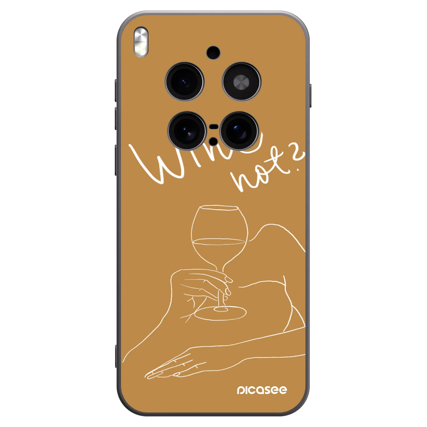 Picasee fekete szilikon tok az alábbi mobiltelefonokra Vivo X300 Pro - Wine not