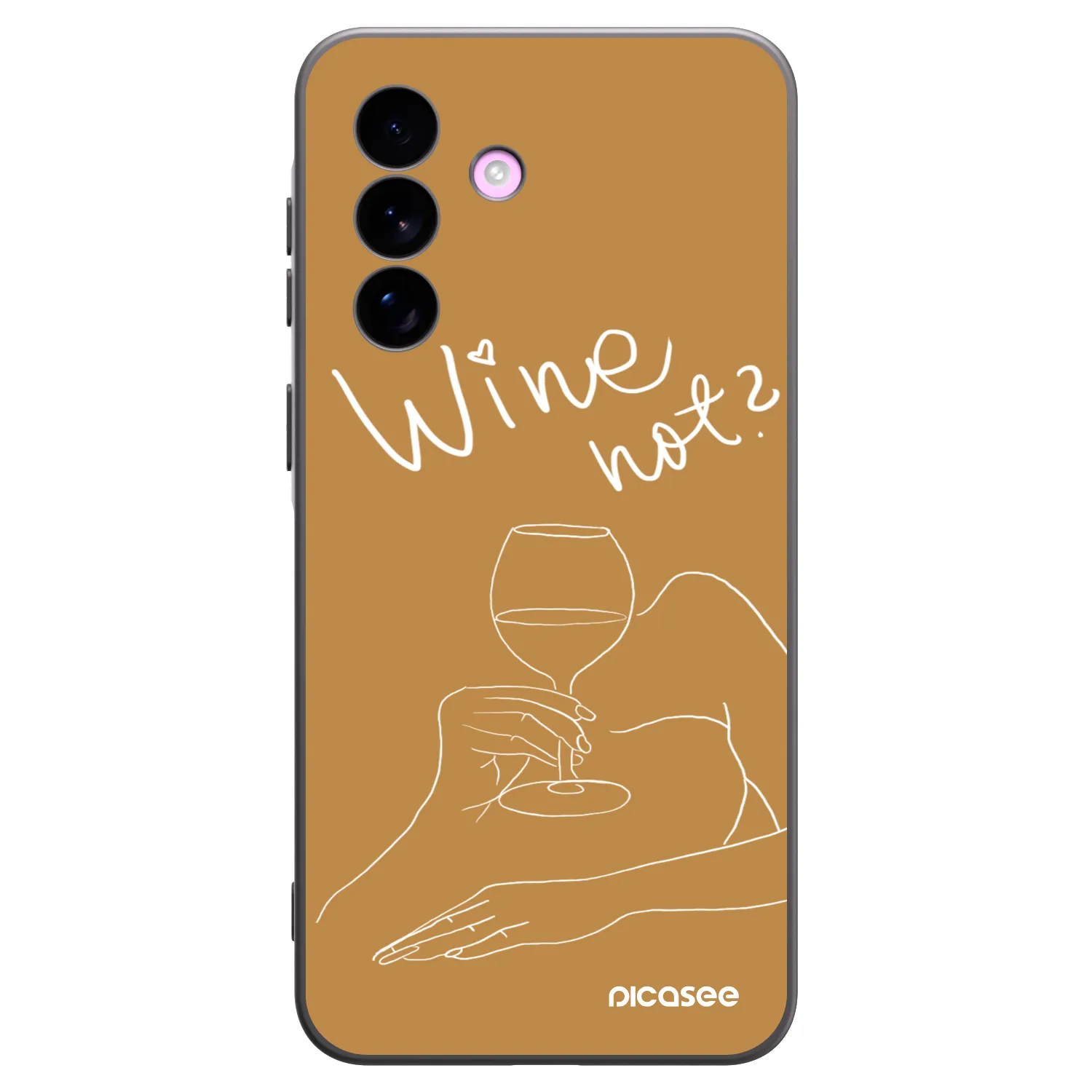 Picasee fekete szilikon tok az alábbi mobiltelefonokra Samsung Galaxy A57 5G - Wine not
