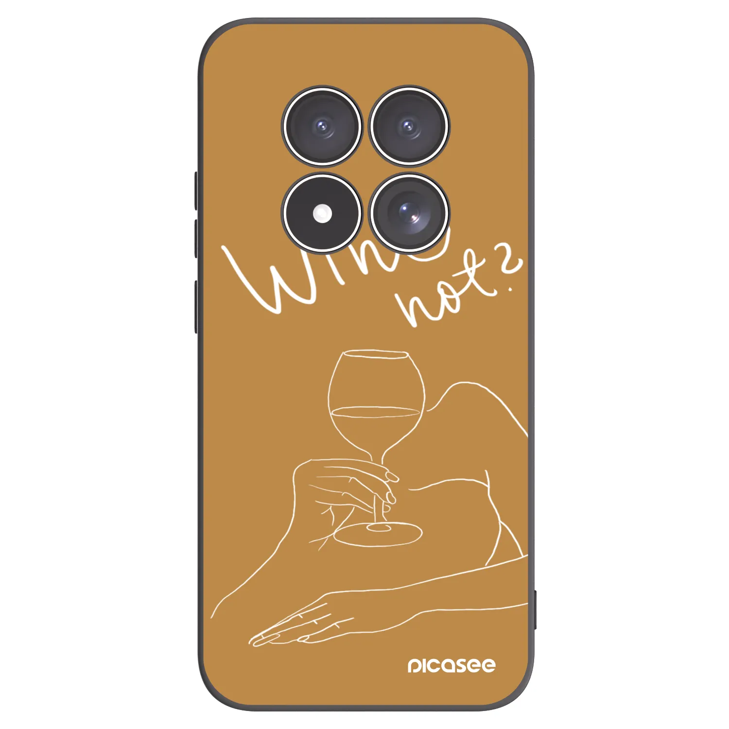 Picasee fekete szilikon tok az alábbi mobiltelefonokra Xiaomi Redmi Note 15 Pro 5G - Wine not