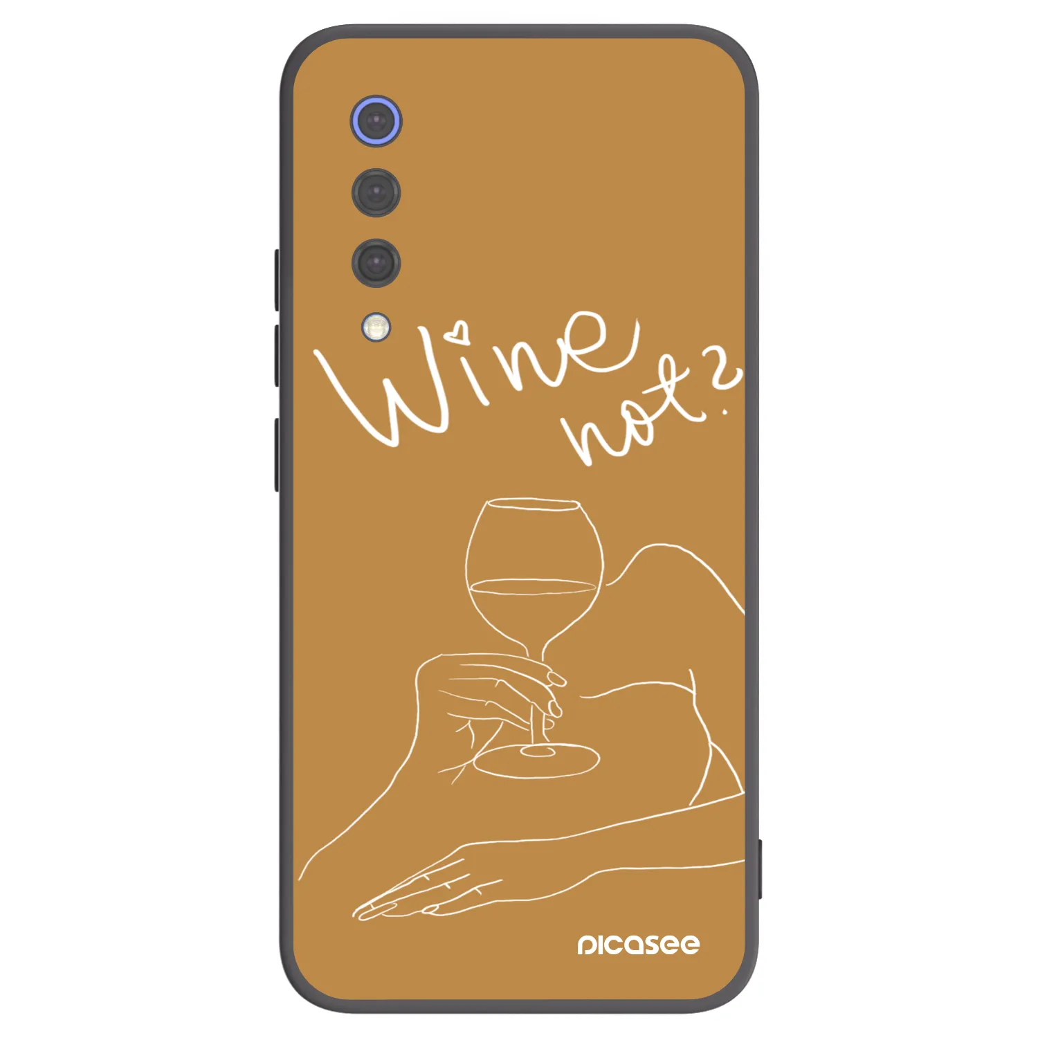 Picasee fekete szilikon tok az alábbi mobiltelefonokra Xiaomi Mi 9 SE - Wine not