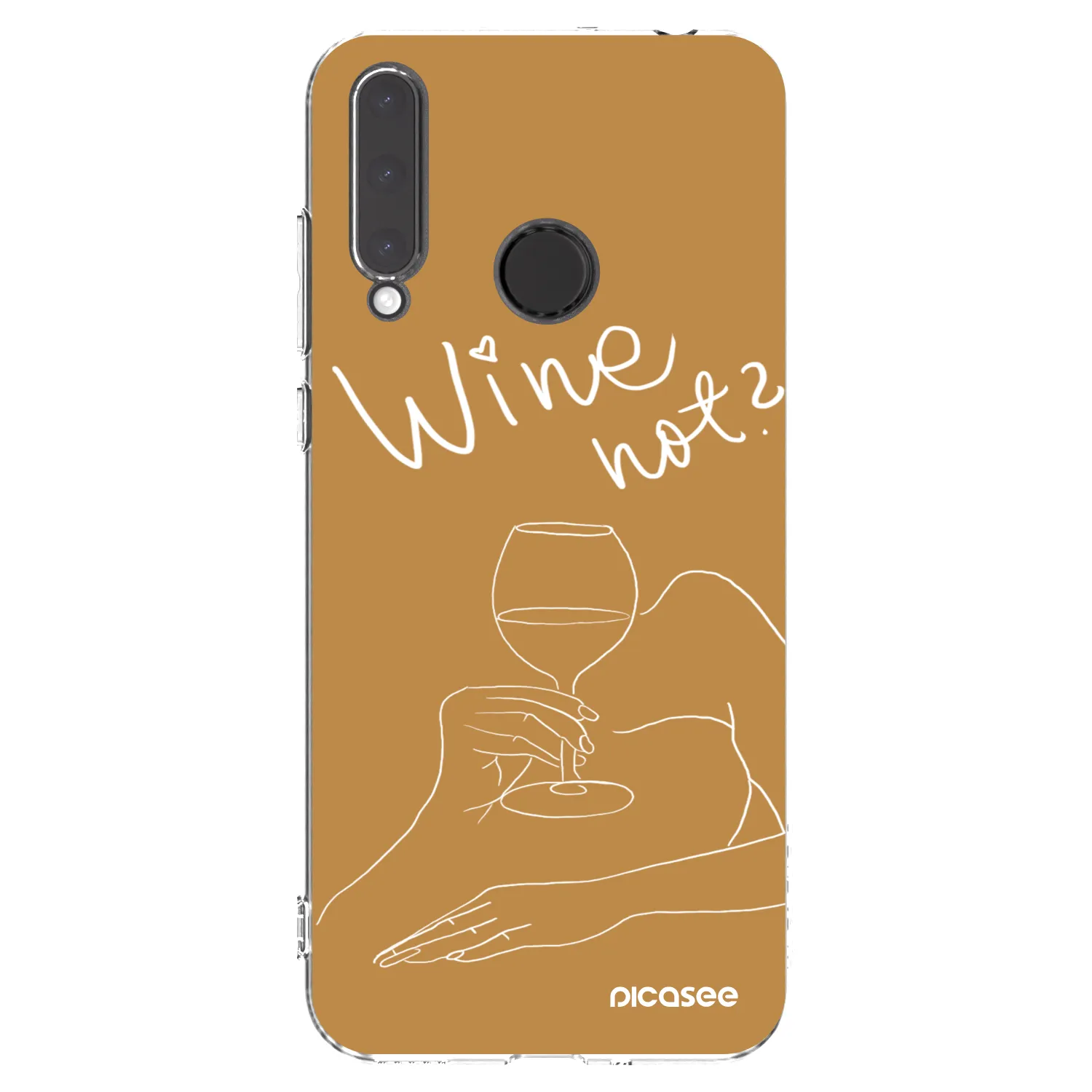 Picasee átlátszó szilikon tok az alábbi mobiltelefonokra Honor 20 Lite - Wine not