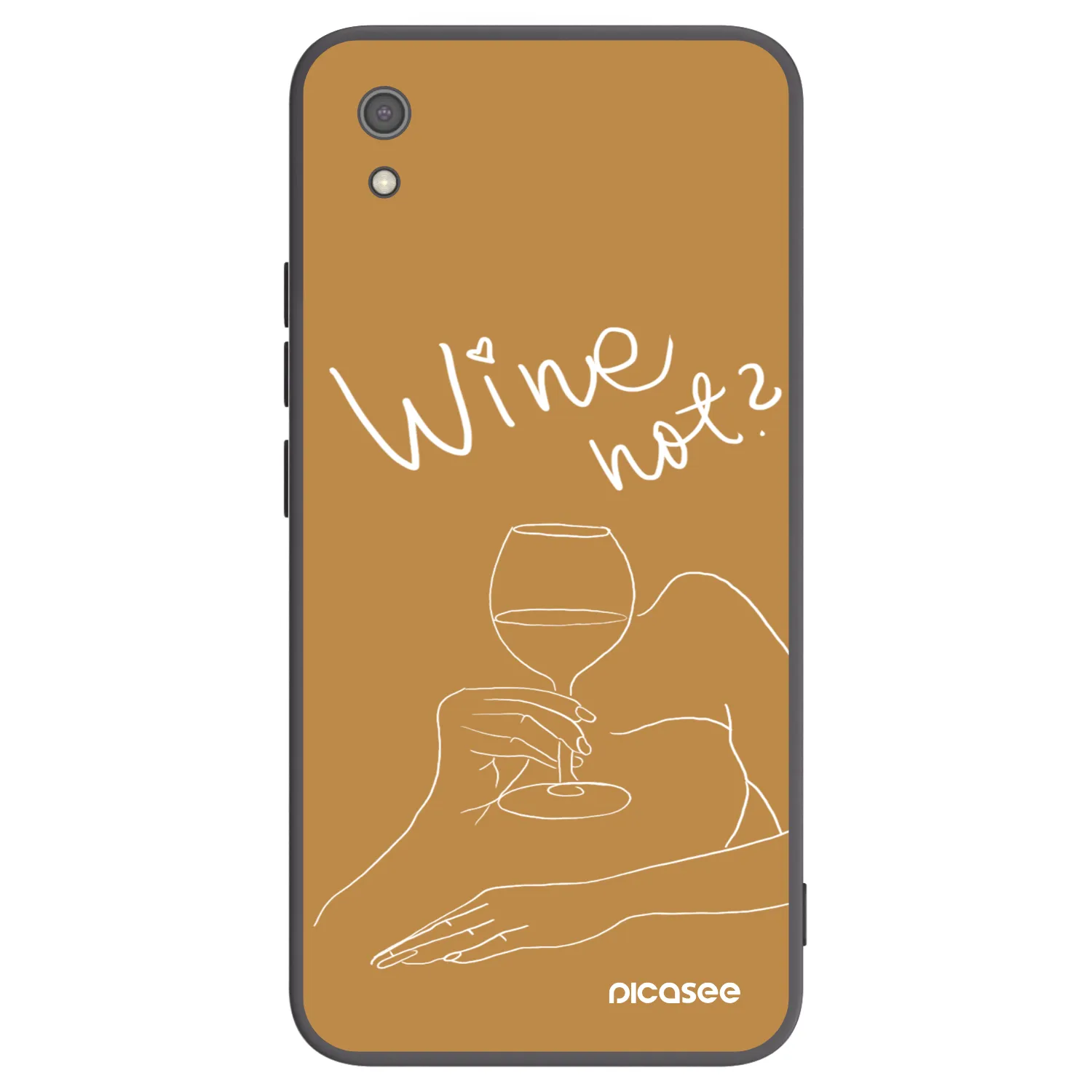 Picasee fekete szilikon tok az alábbi mobiltelefonokra Xiaomi Redmi 7A - Wine not