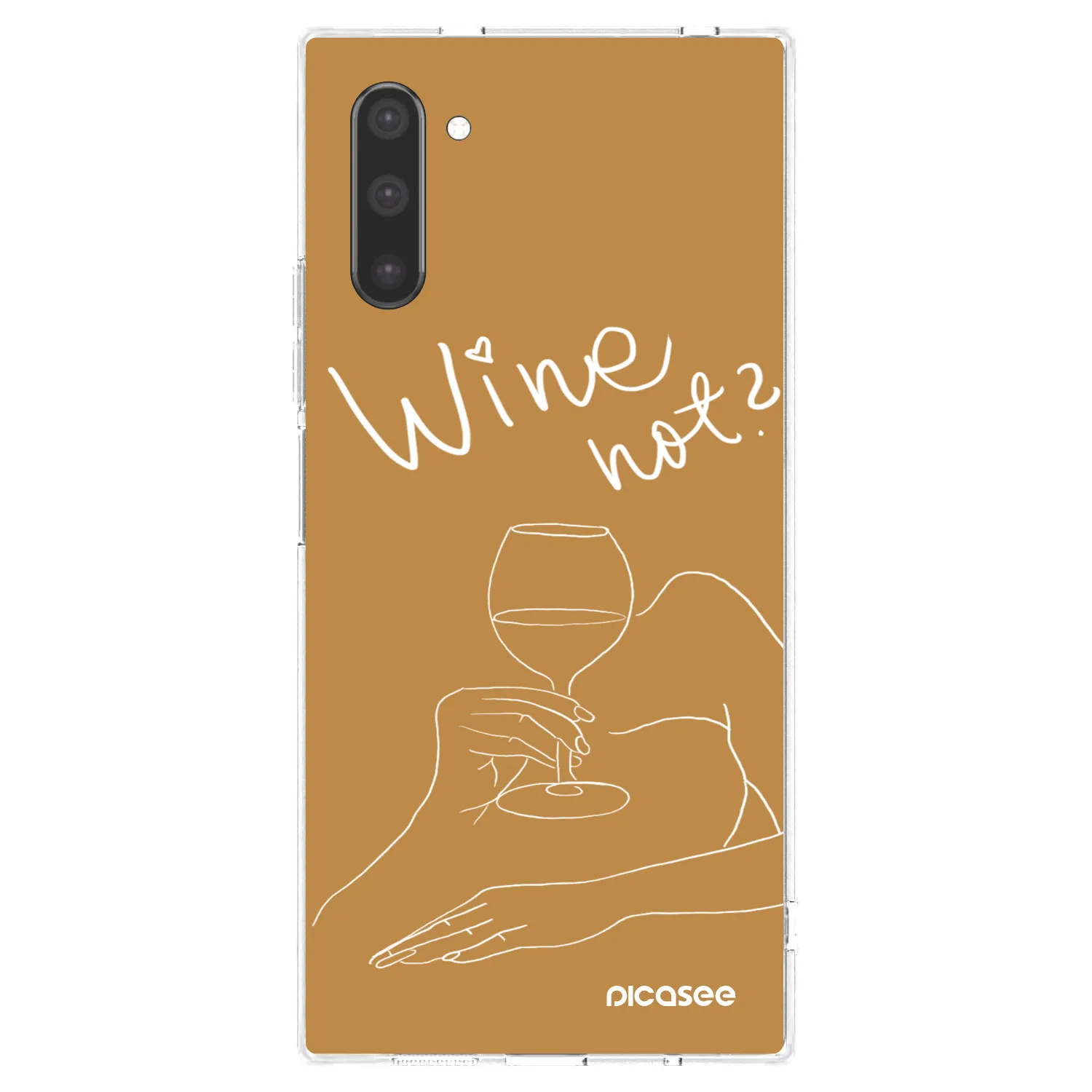 Picasee átlátszó szilikon tok az alábbi mobiltelefonokra Samsung Galaxy Note 10 N970F - Wine not
