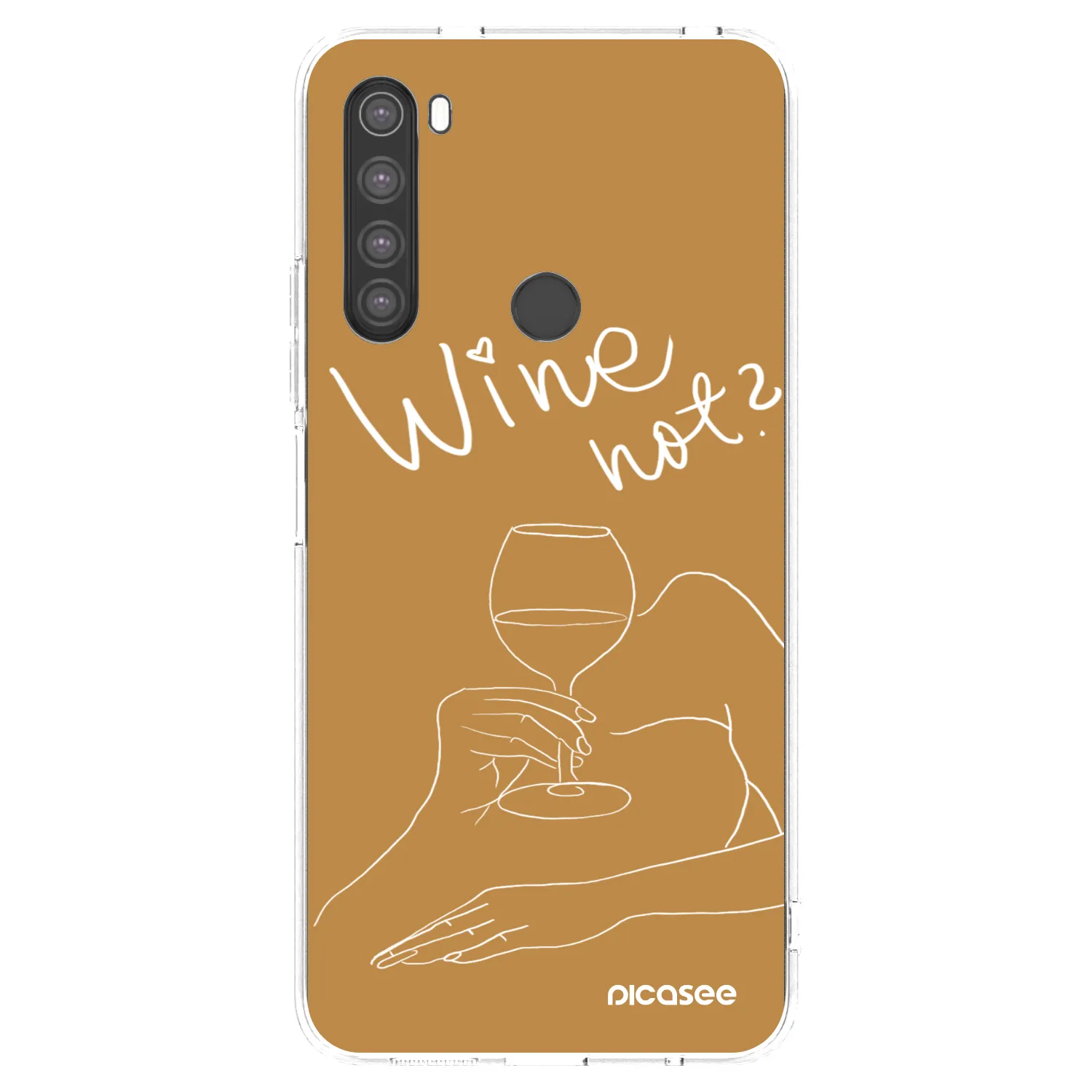Picasee átlátszó szilikon tok az alábbi mobiltelefonokra Xiaomi Redmi Note 8 - Wine not