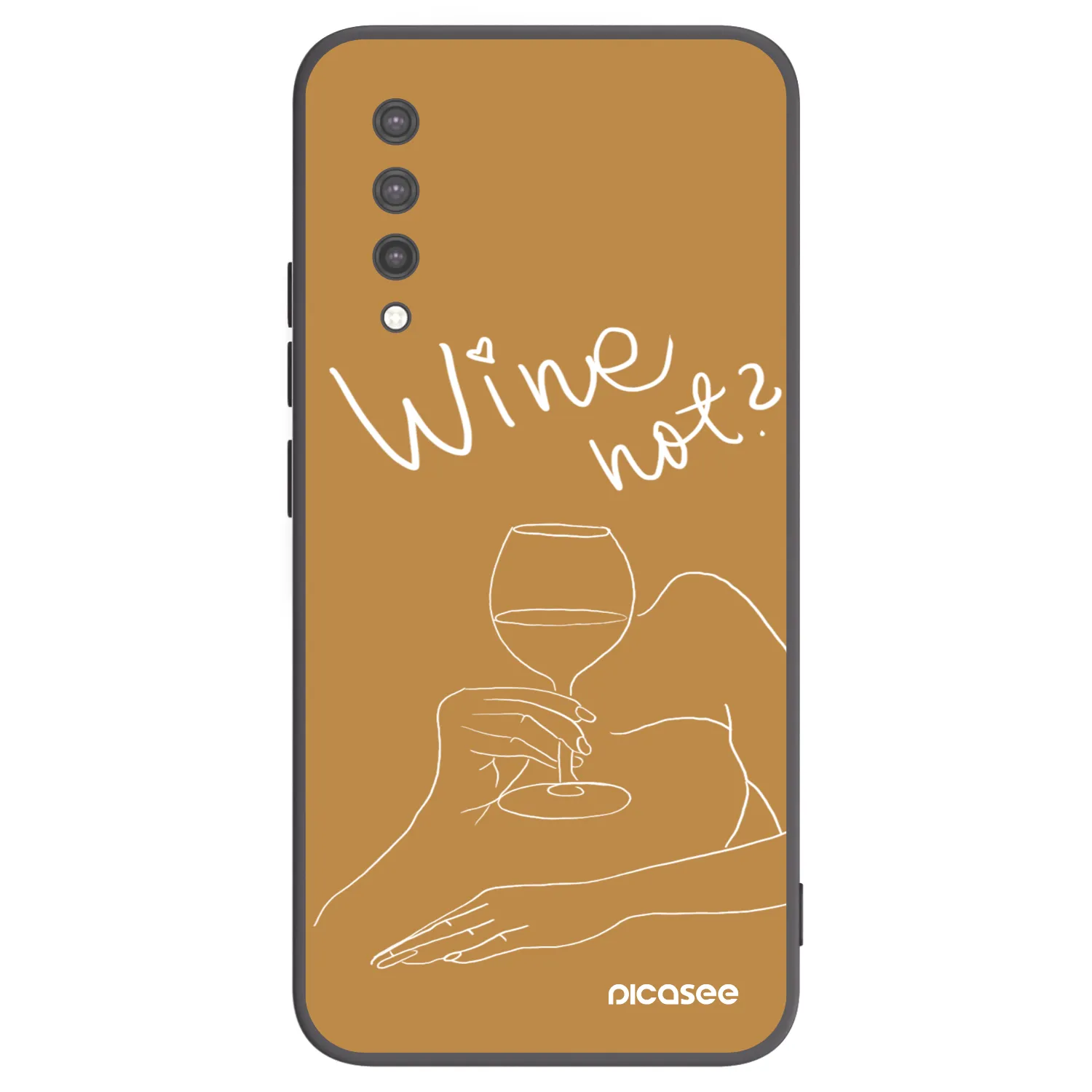 Picasee fekete szilikon tok az alábbi mobiltelefonokra Xiaomi Mi 9 Lite - Wine not