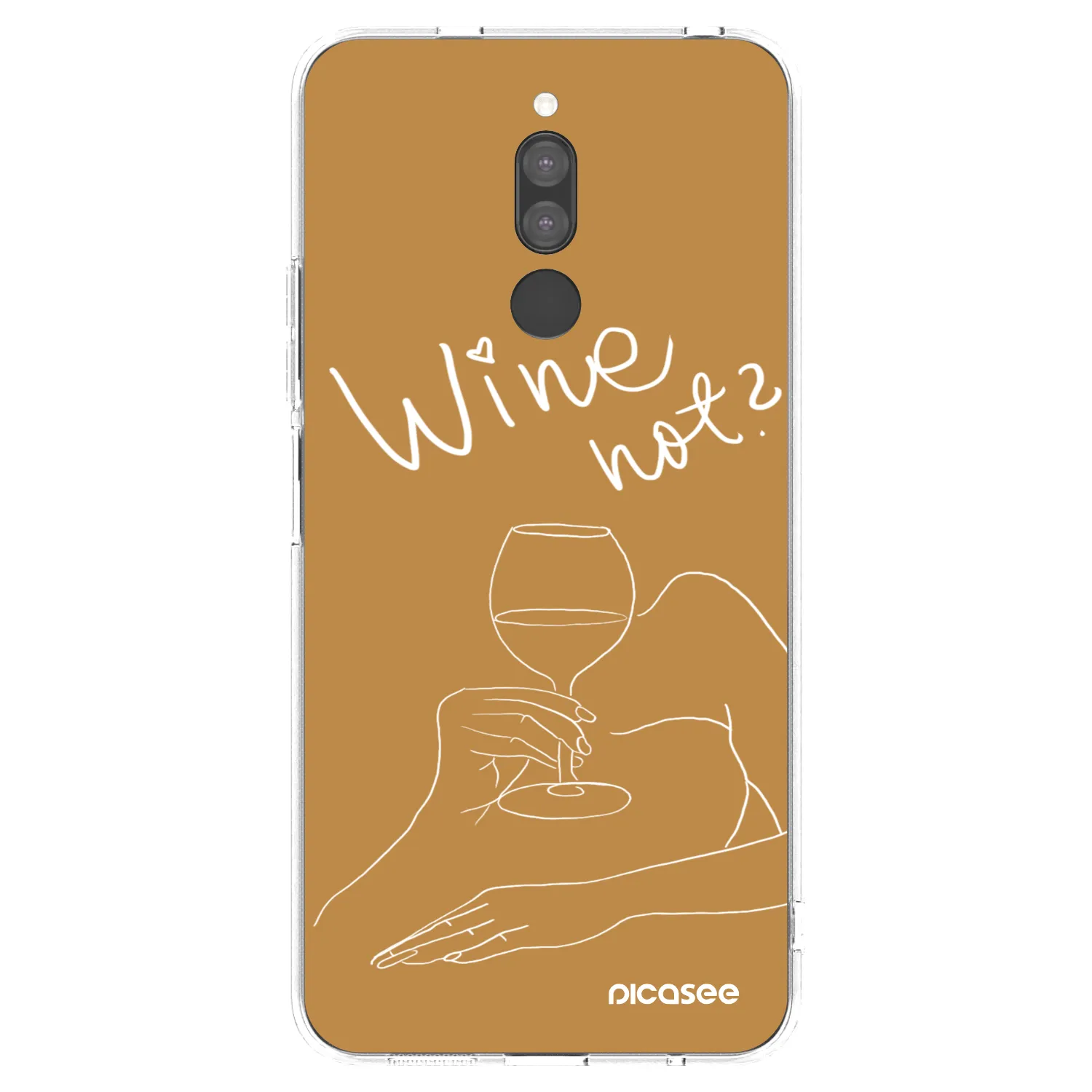 Picasee átlátszó szilikon tok az alábbi mobiltelefonokra Xiaomi Redmi 8 - Wine not