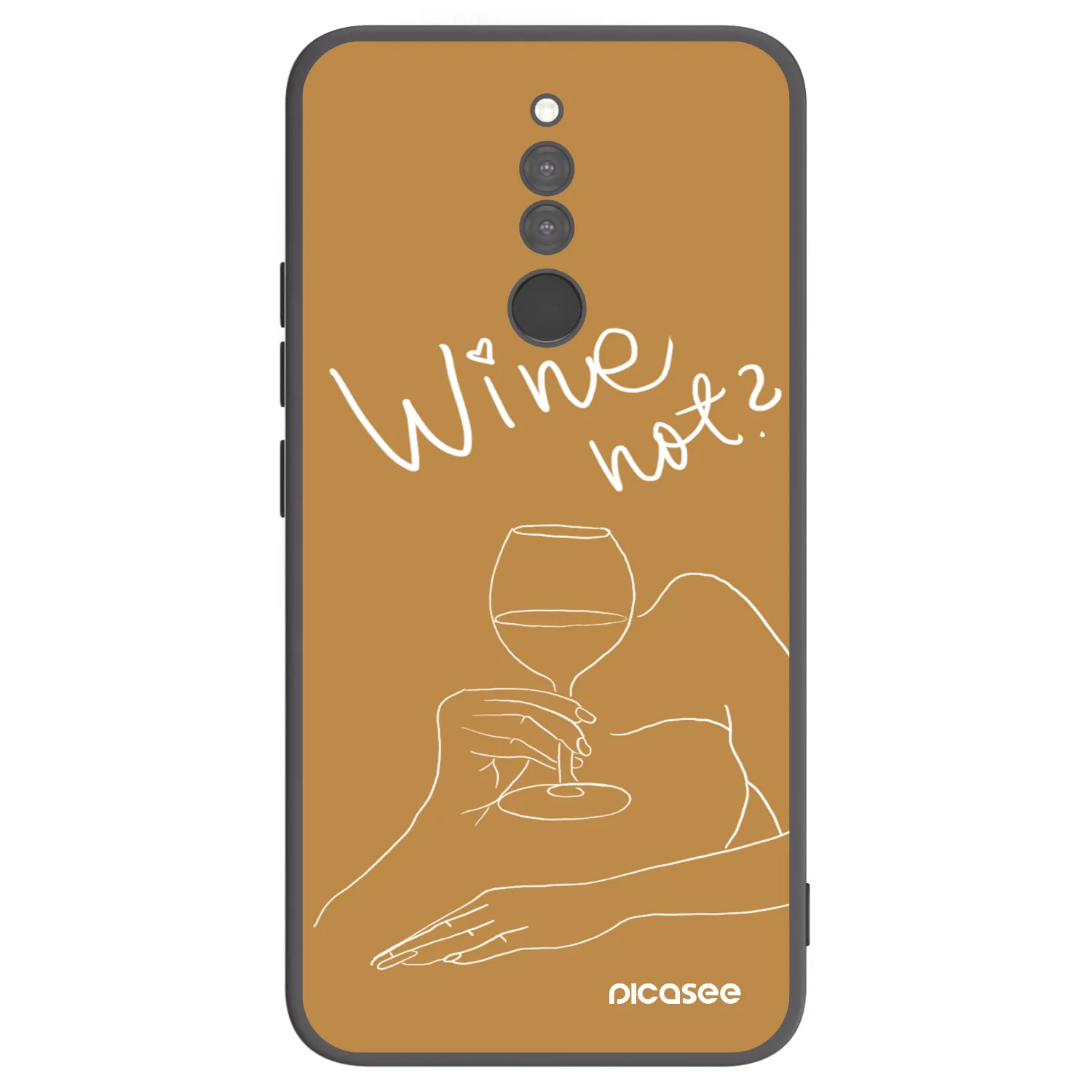 Picasee fekete szilikon tok az alábbi mobiltelefonokra Xiaomi Redmi 8 - Wine not