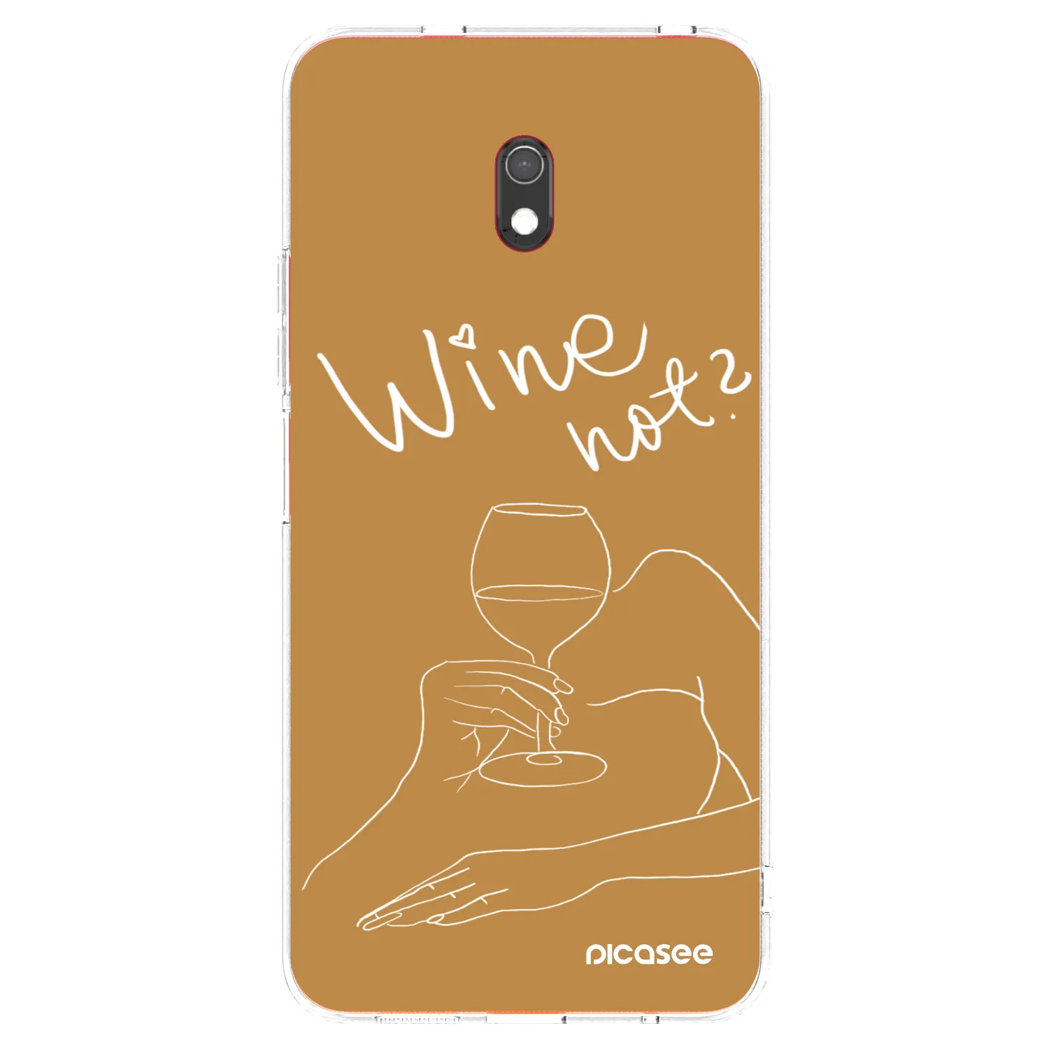 Picasee átlátszó szilikon tok az alábbi mobiltelefonokra Xiaomi Redmi 8A - Wine not