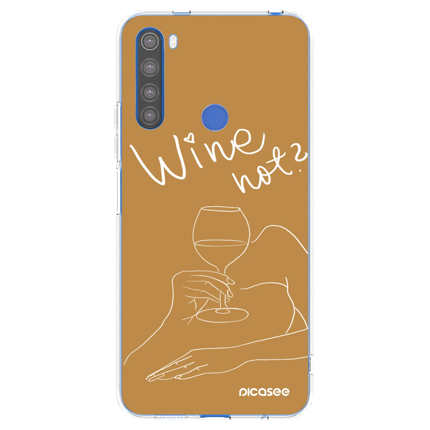 Picasee átlátszó szilikon tok az alábbi mobiltelefonokra Xiaomi Redmi Note 8T - Wine not